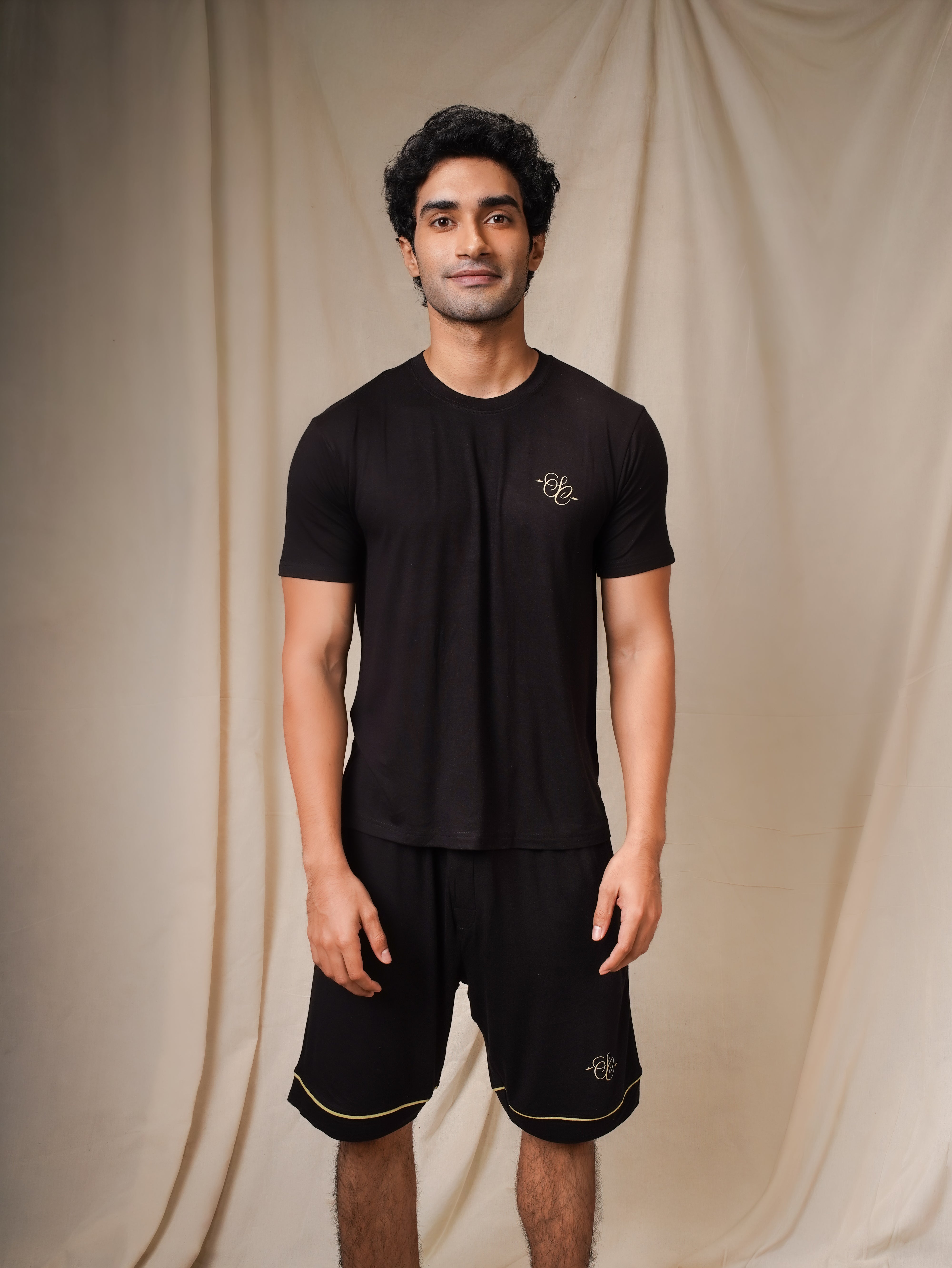 Men’s TENCEL™ Modal T Shirt & Shorts Sleepwear Set - Midnight Drift