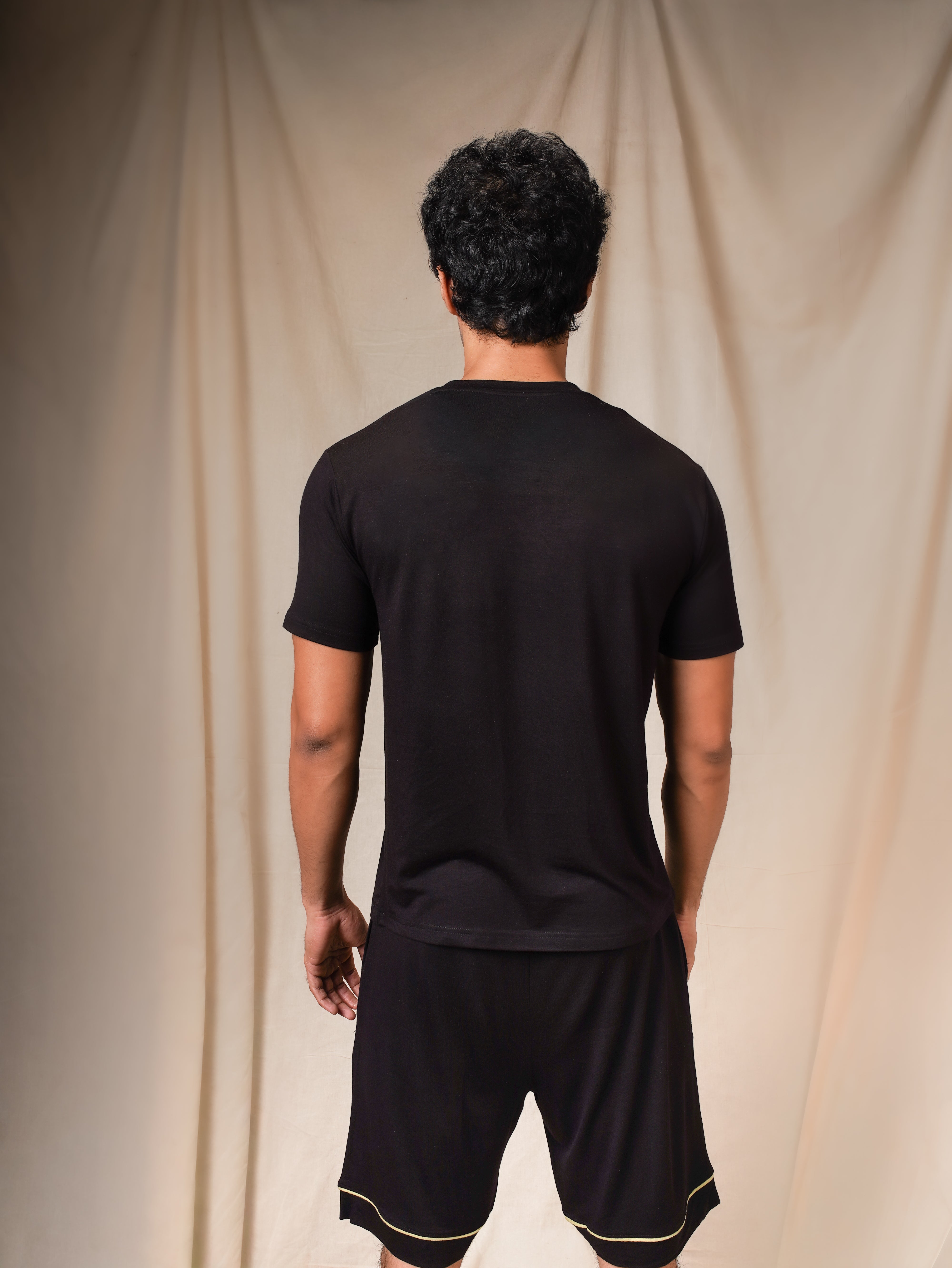 Men’s TENCEL™ Modal T Shirt & Shorts Sleepwear Set - Midnight Drift