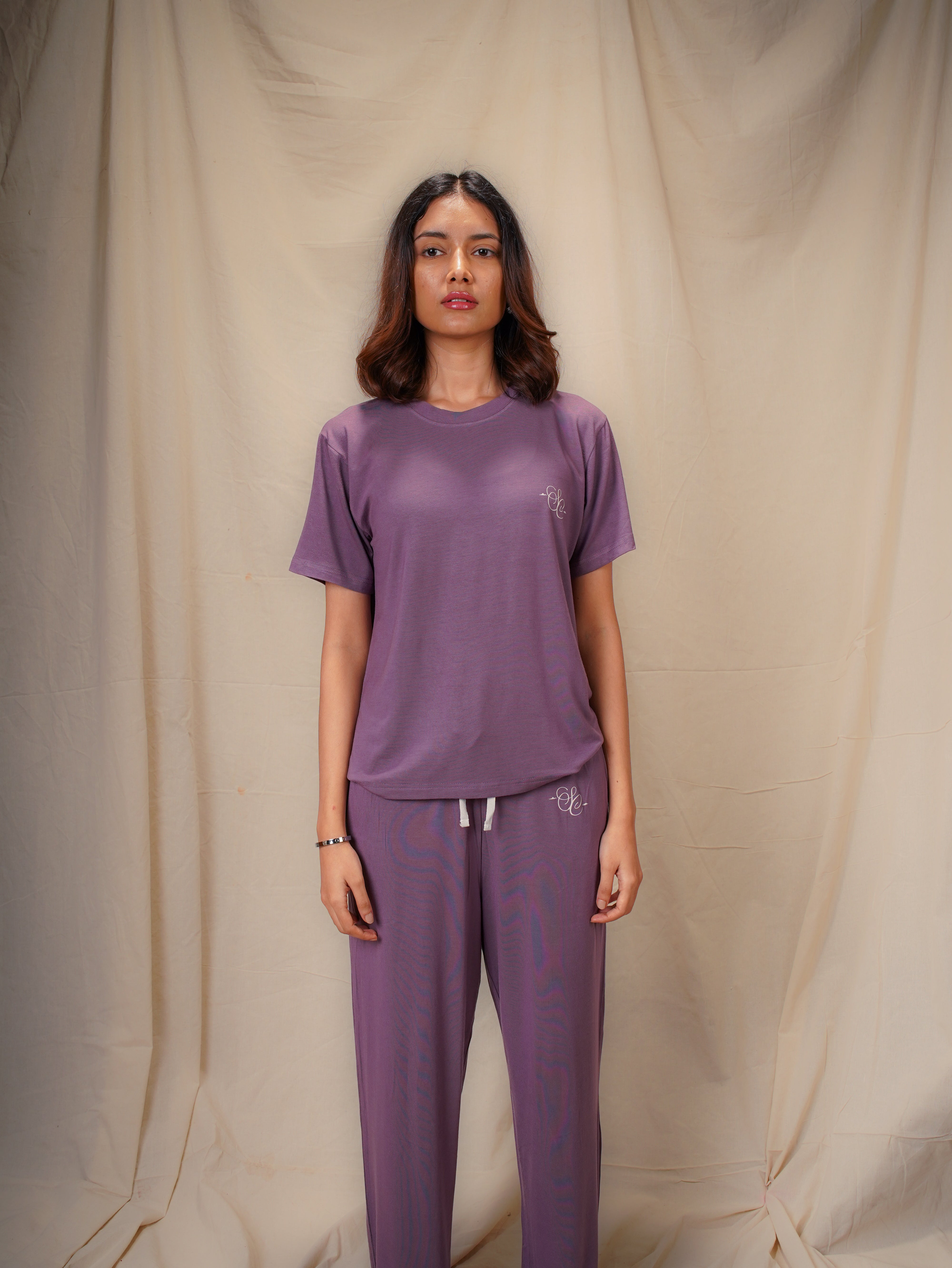 Women’s TENCEL™ Modal T Shirt & Pyjama Sleepwear Set - Evening Muse