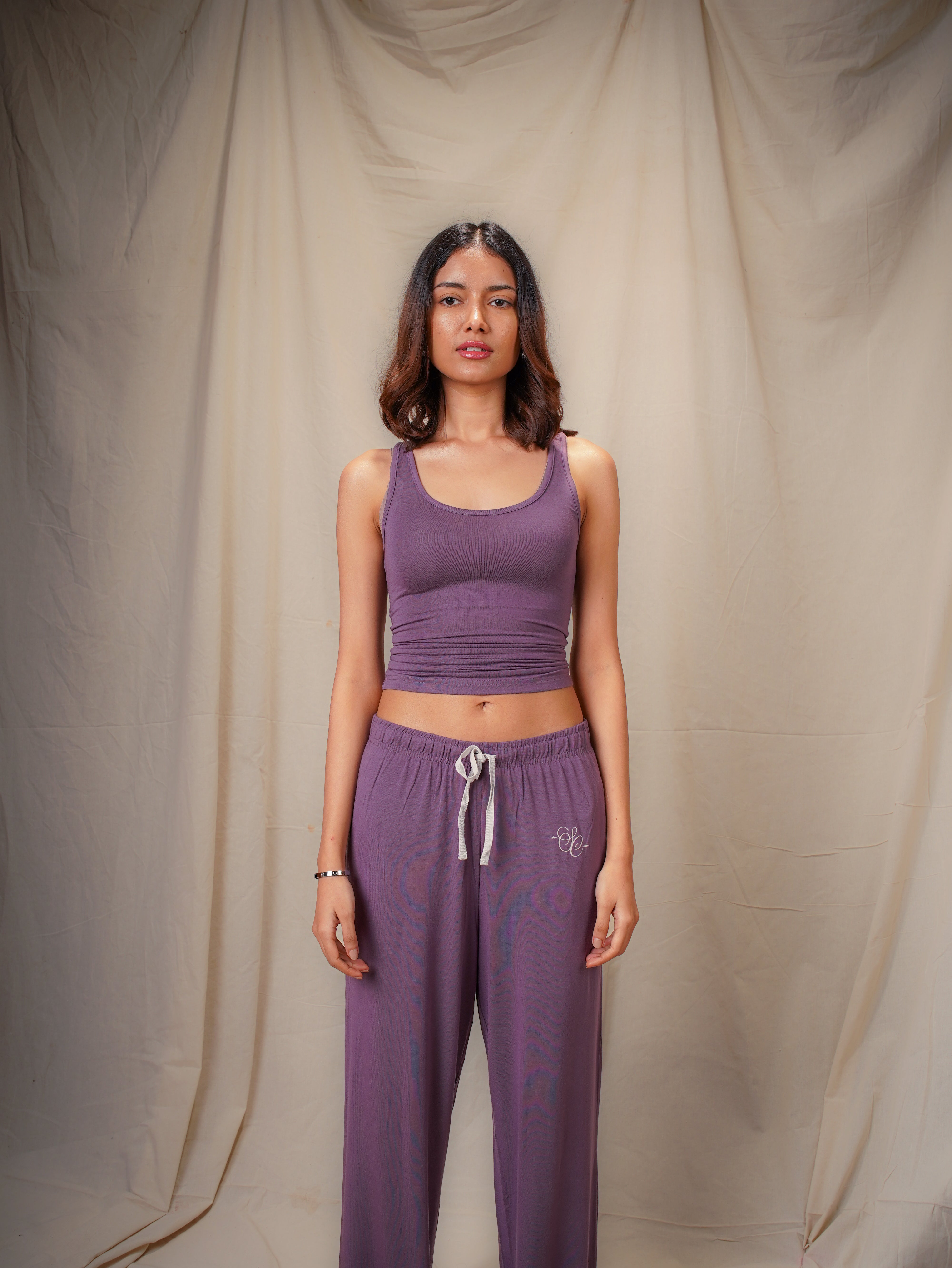 Women’s TENCEL™ Modal Tank & Pyjama Sleepwear Set - Evening Muse