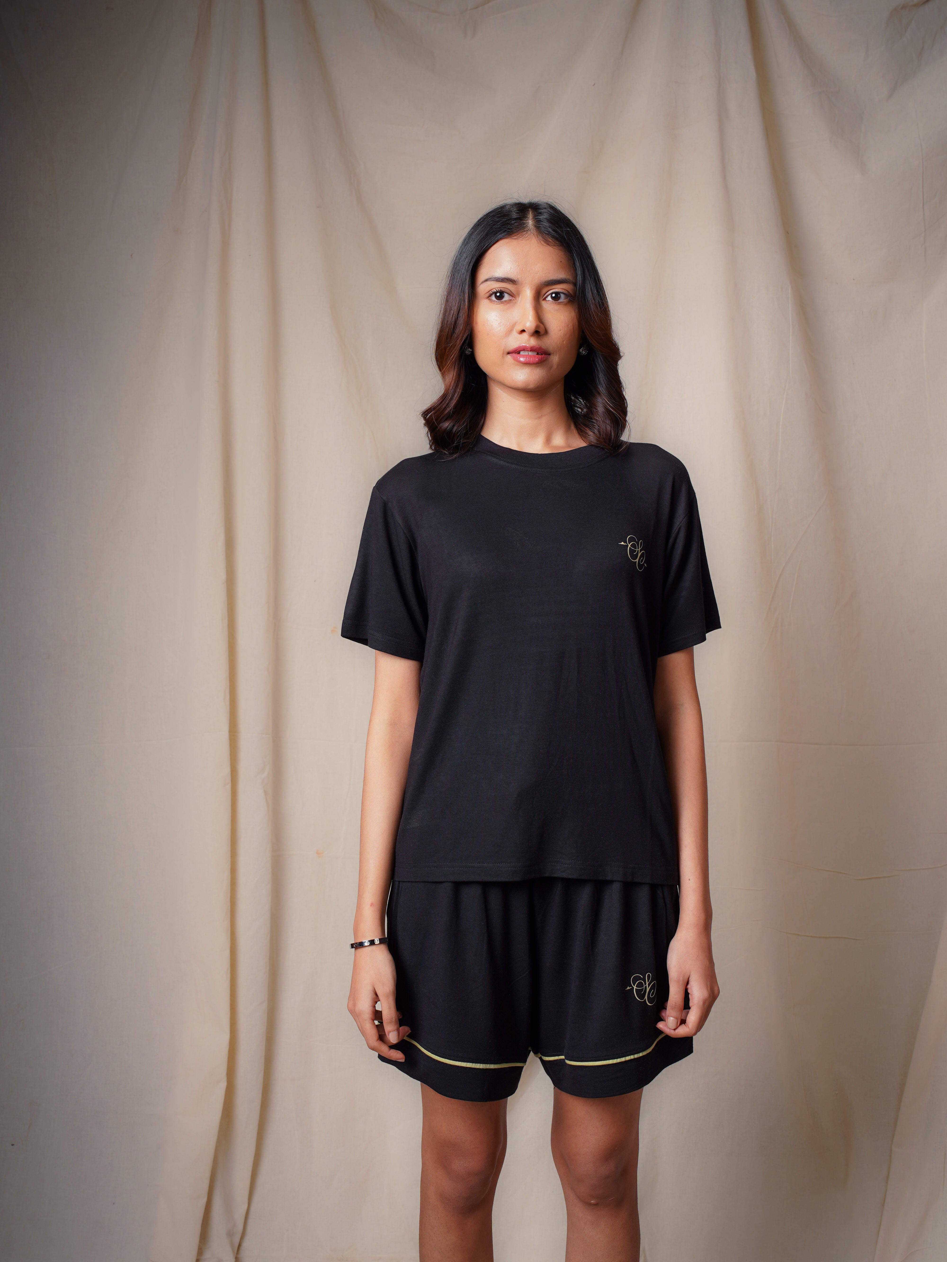 Women’s TENCEL™ Modal T Shirt & Shorts Sleepwear Set - Midnight Drift