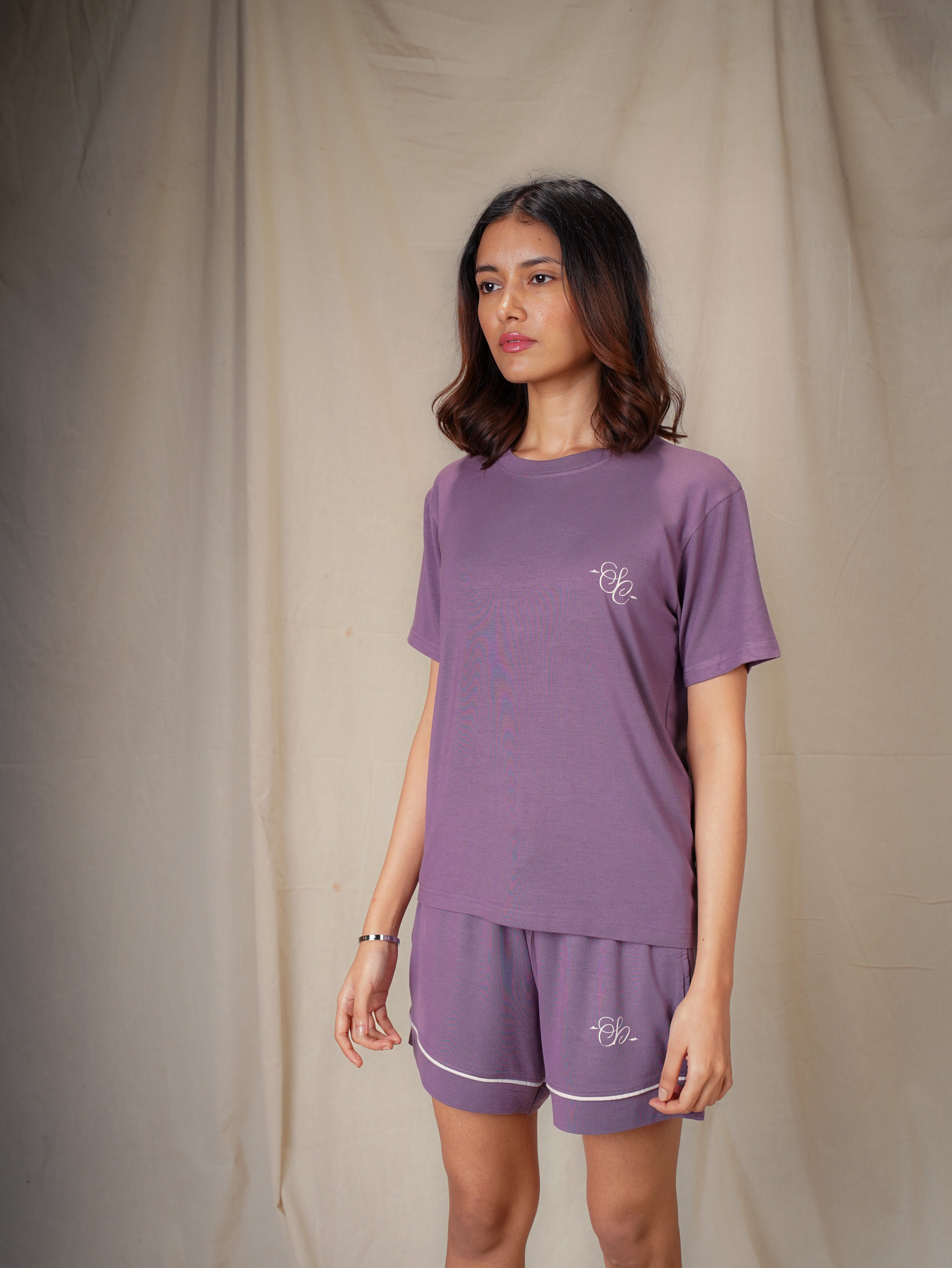 Women’s TENCEL™ Modal T Shirt & Shorts Sleepwear Set - Evening Muse
