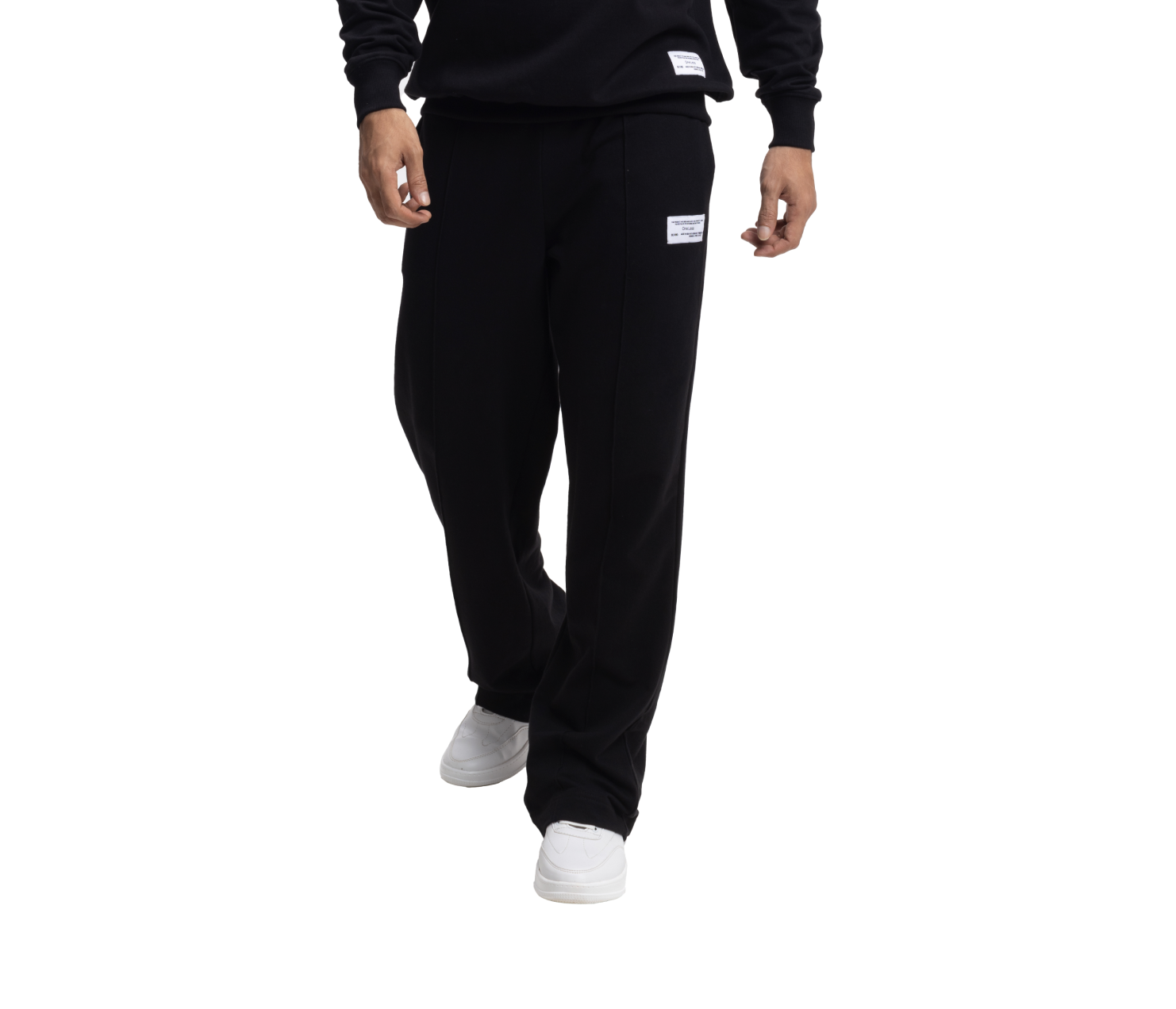 Organic Cotton Straight Sweatpants - COAL