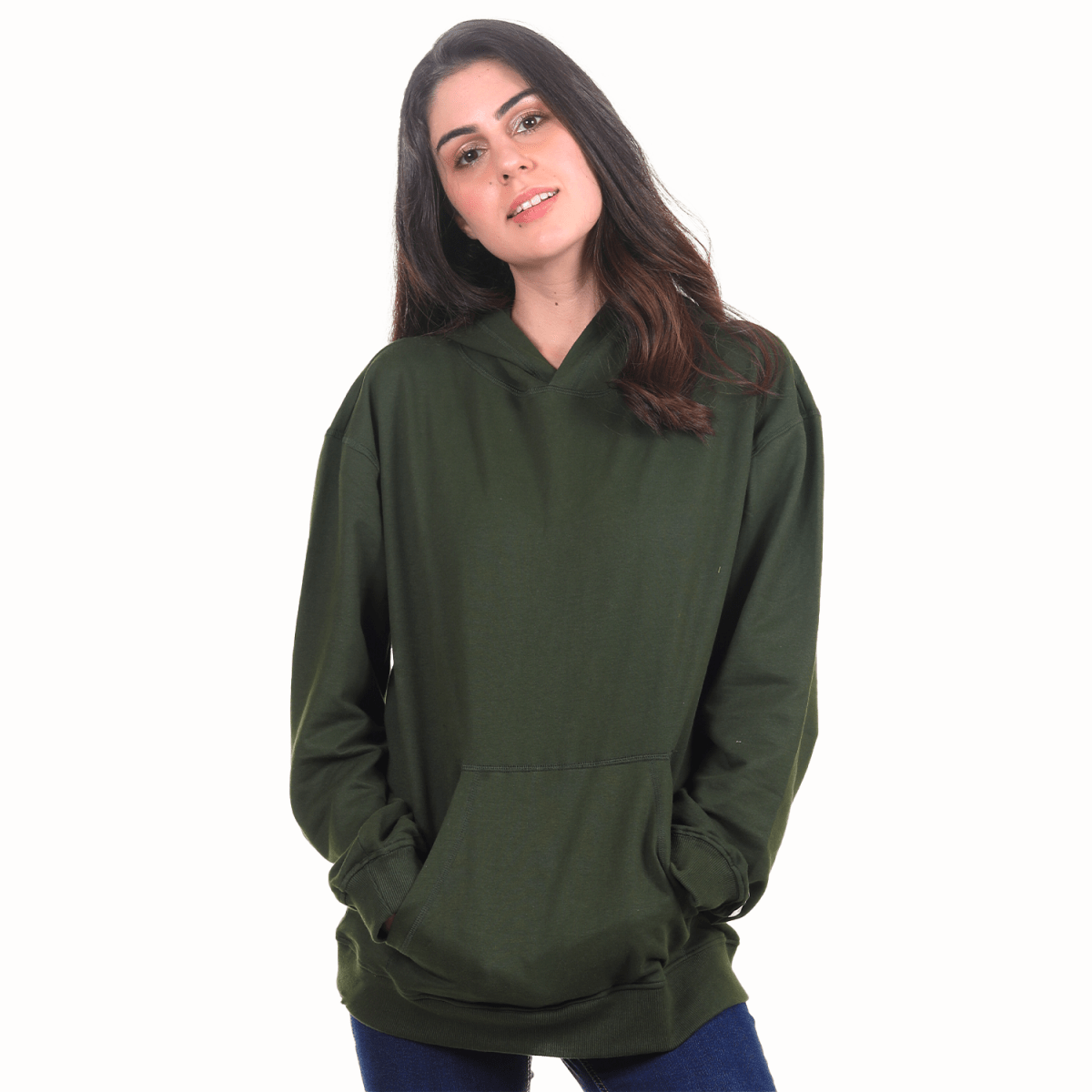 Lightweight Organic Cotton Hoodie - CAMPING GREEN -