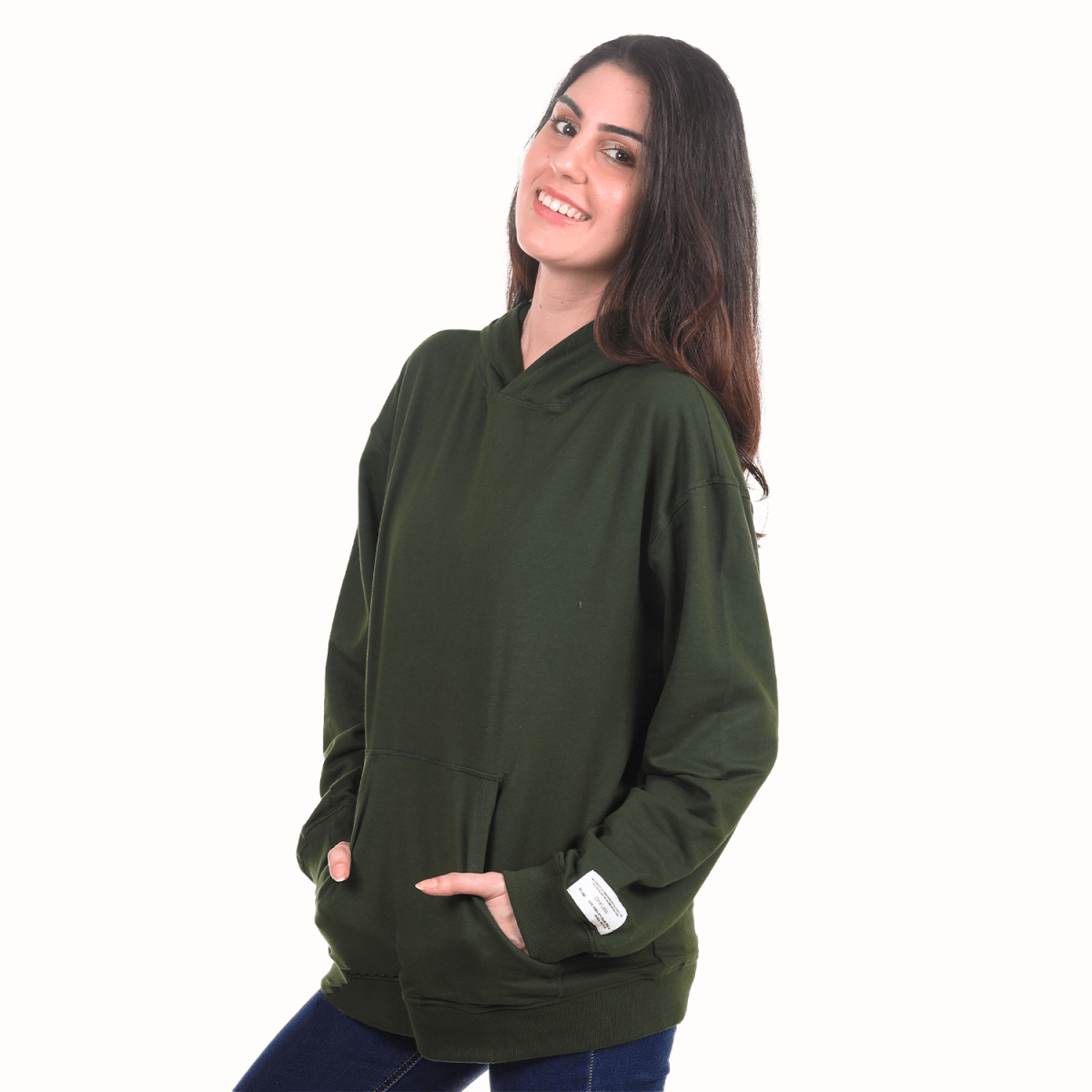Lightweight Organic Cotton Hoodie - CAMPING GREEN -
