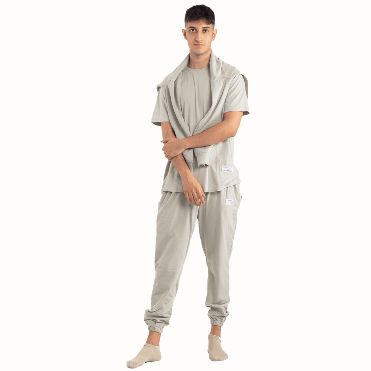 Organic Cotton Sweatpants - ASH -