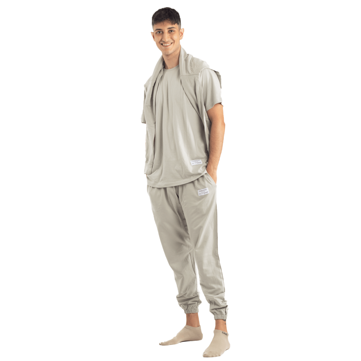Organic Cotton Sweatpants - ASH -