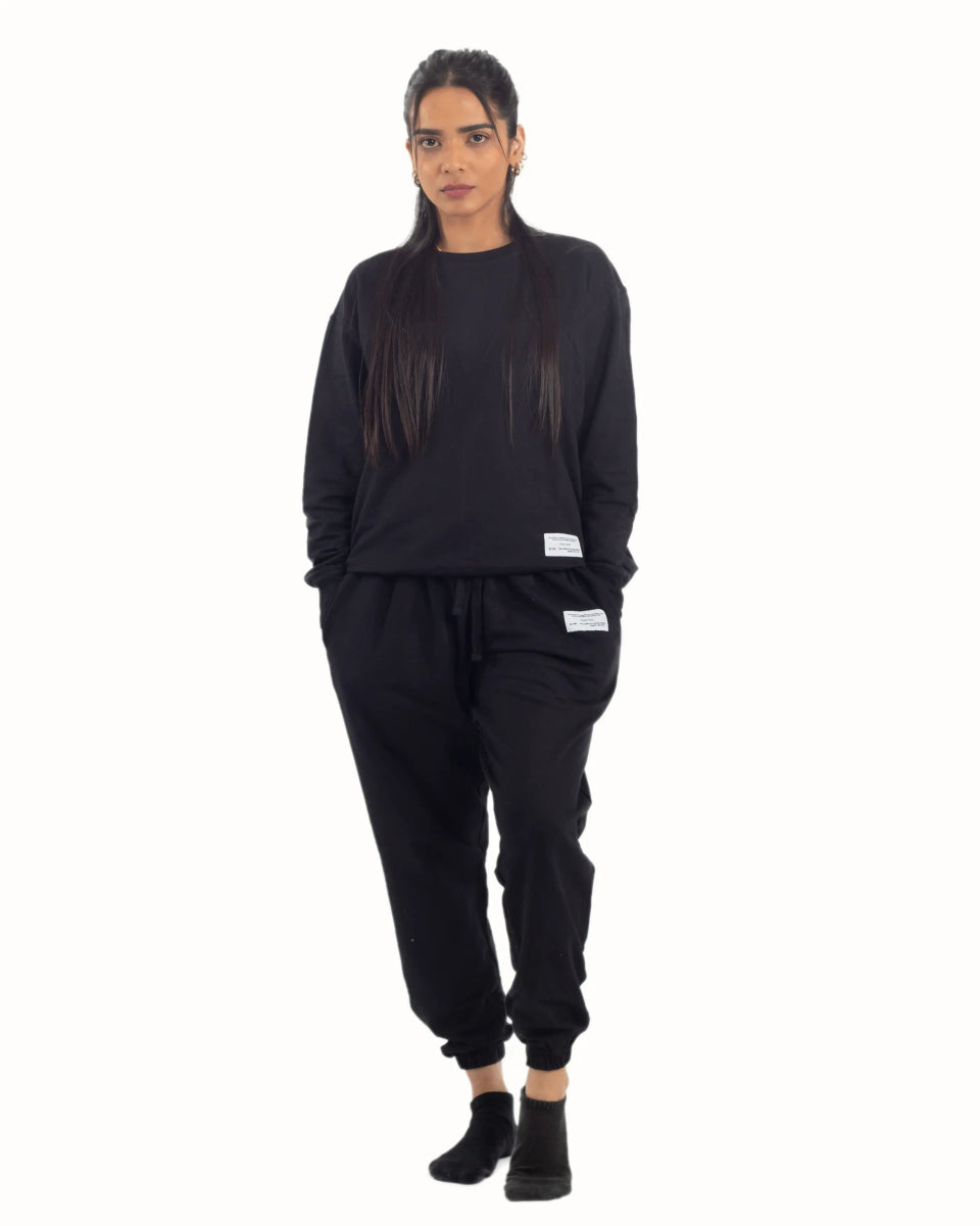 Organic Cotton Sweatsuit Unisex - COAL -