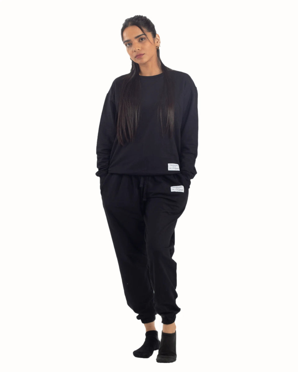 Organic Cotton Sweatsuit Unisex - COAL -