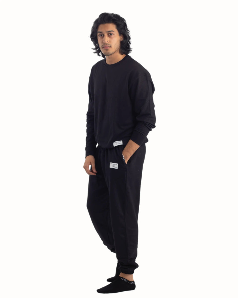 Organic Cotton Sweatsuit Unisex - COAL -