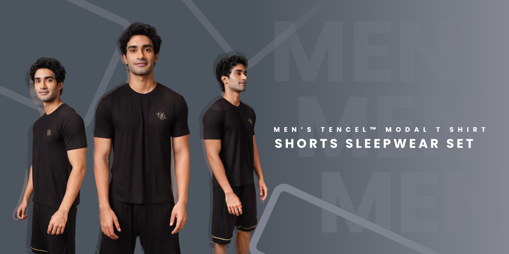 Men’s TENCEL Modal T Shirt & Shorts Sleepwear Set