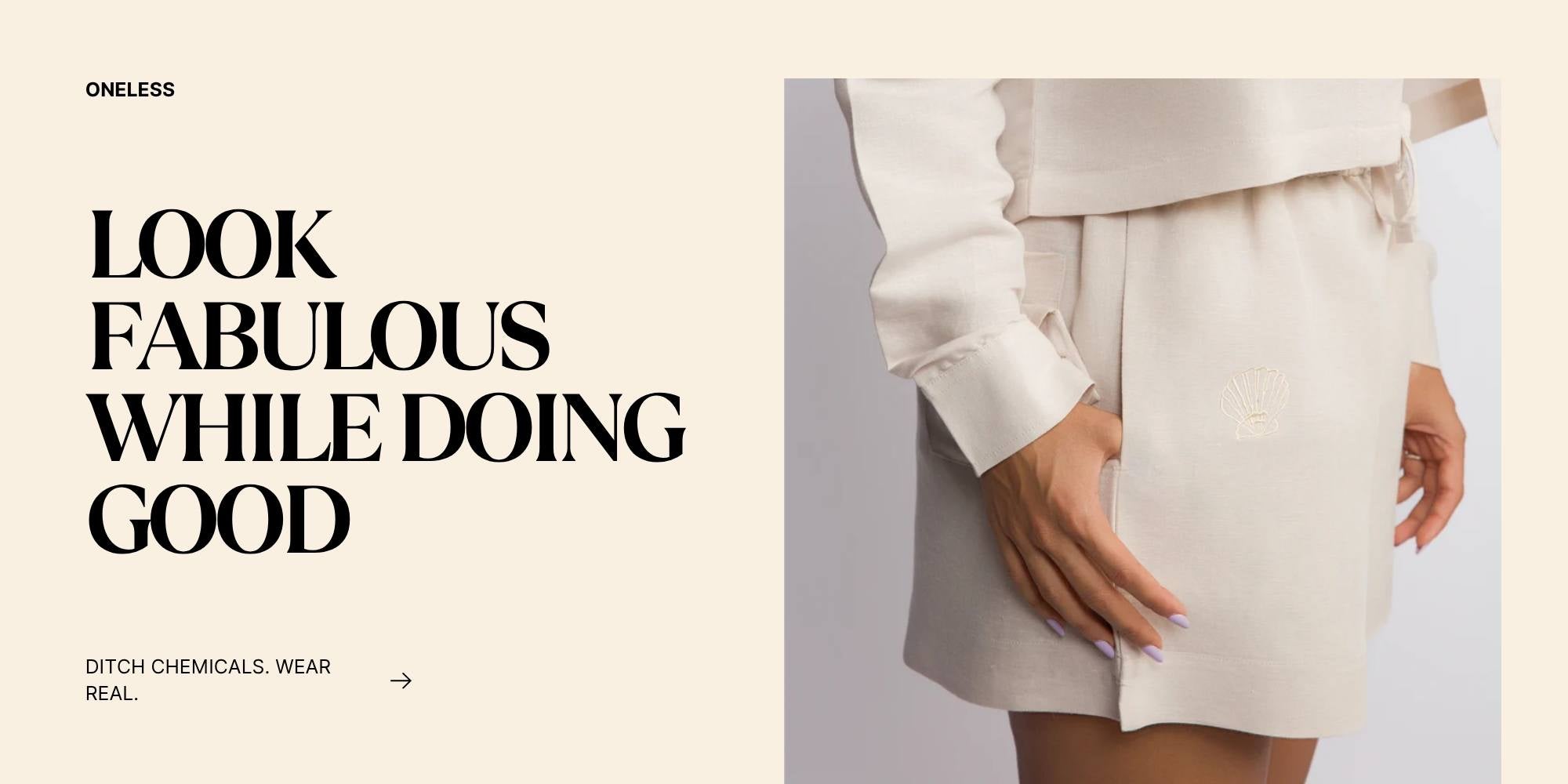 sustainable fashion - oneless
