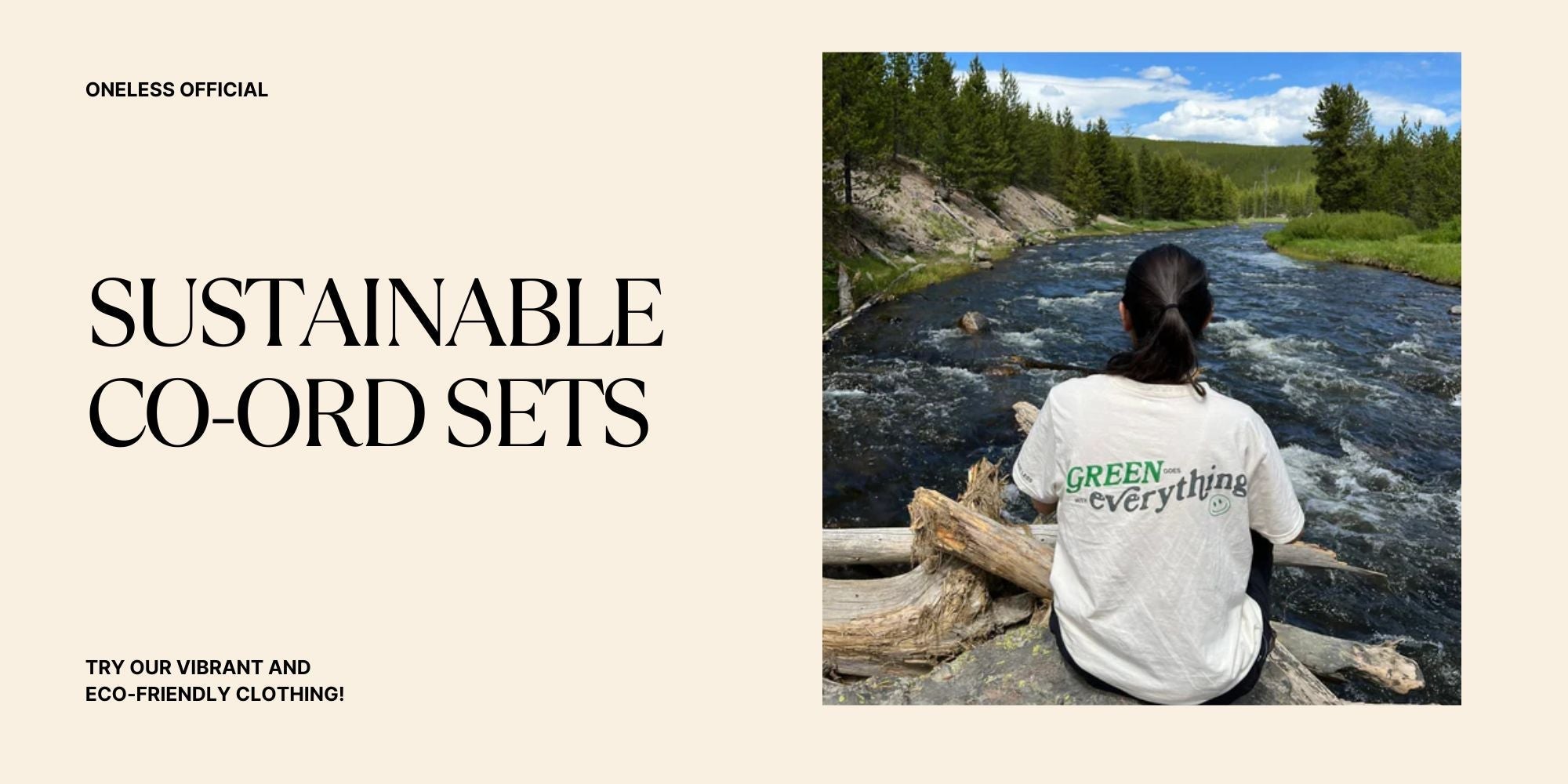Organic cotton sustainable co-ord set for women by OneLess