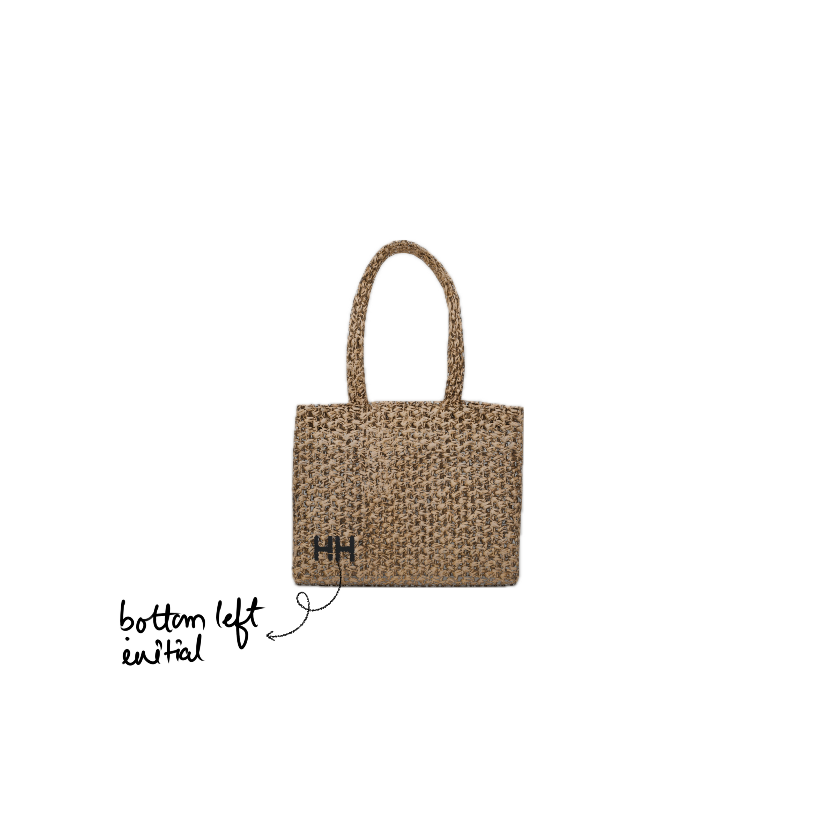 Custom Raffia Mini Tote Bag image 2