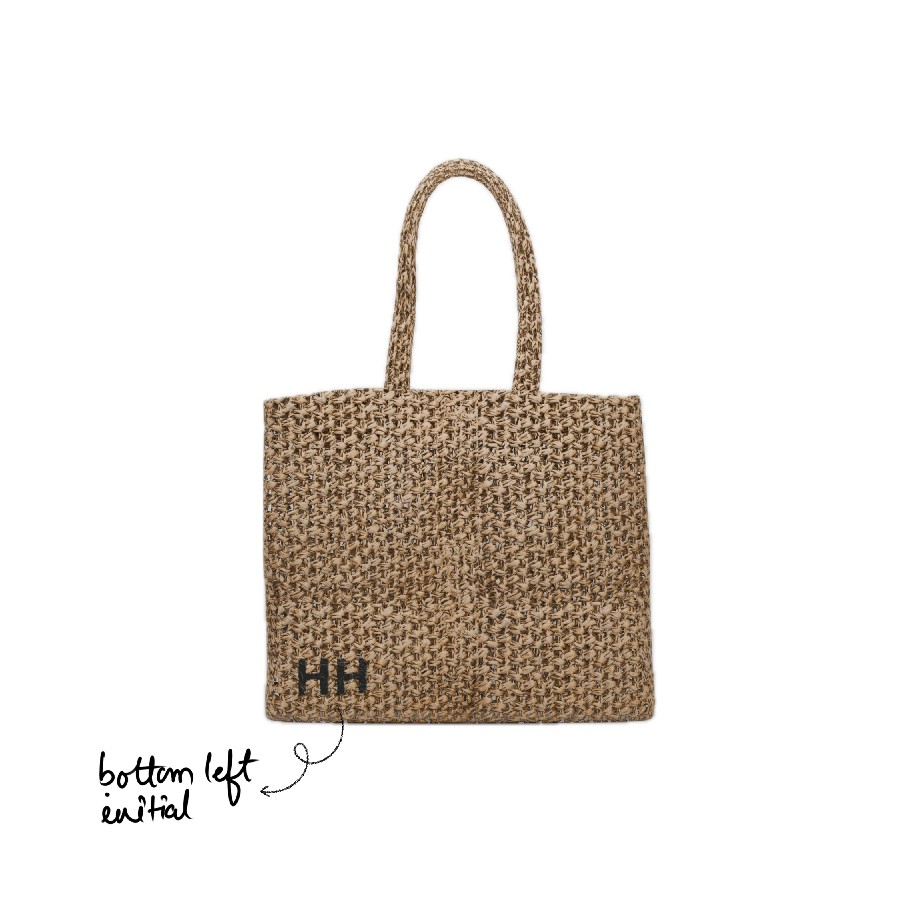 Custom Raffia Large Tote Bag image 2