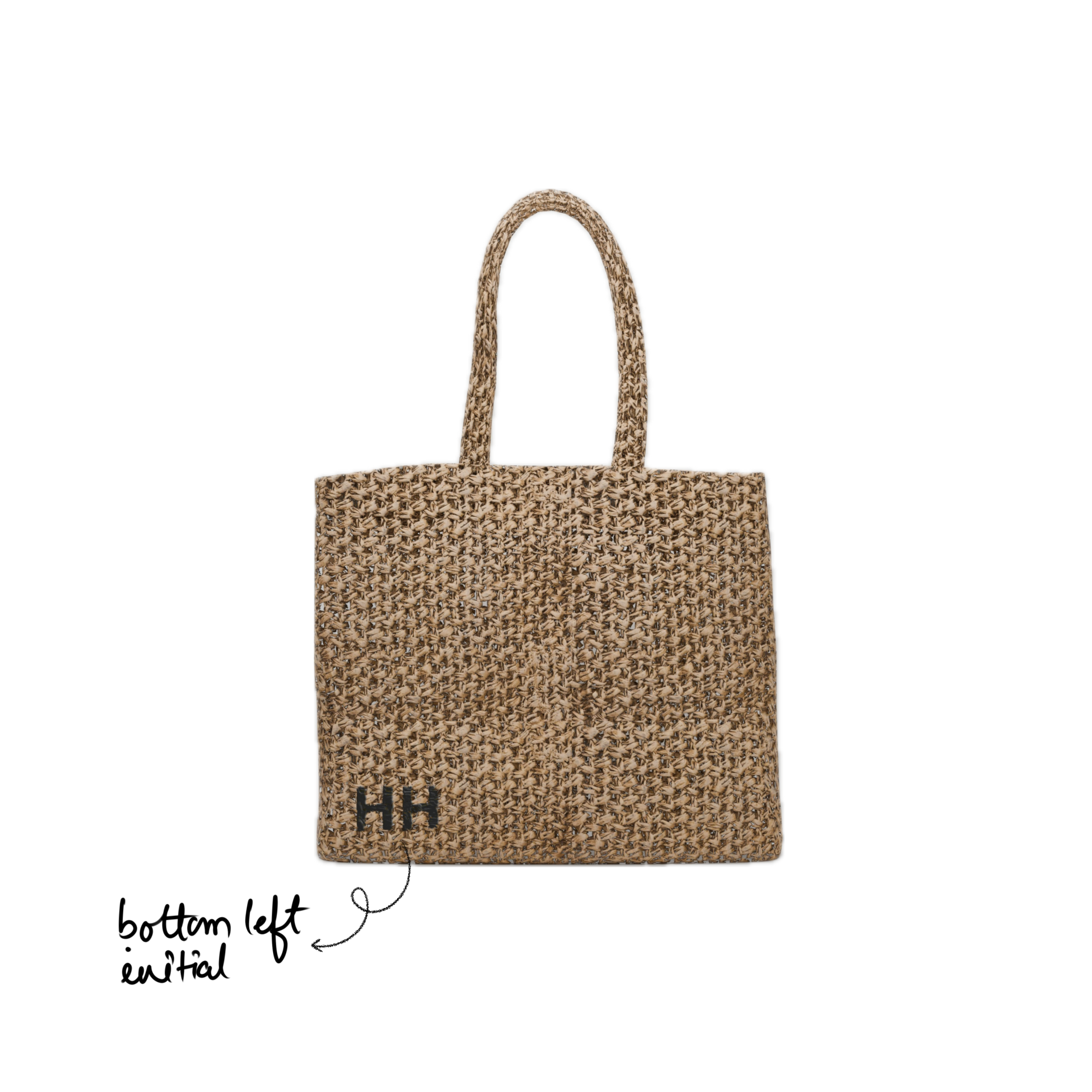 Custom Raffia Tote Bag