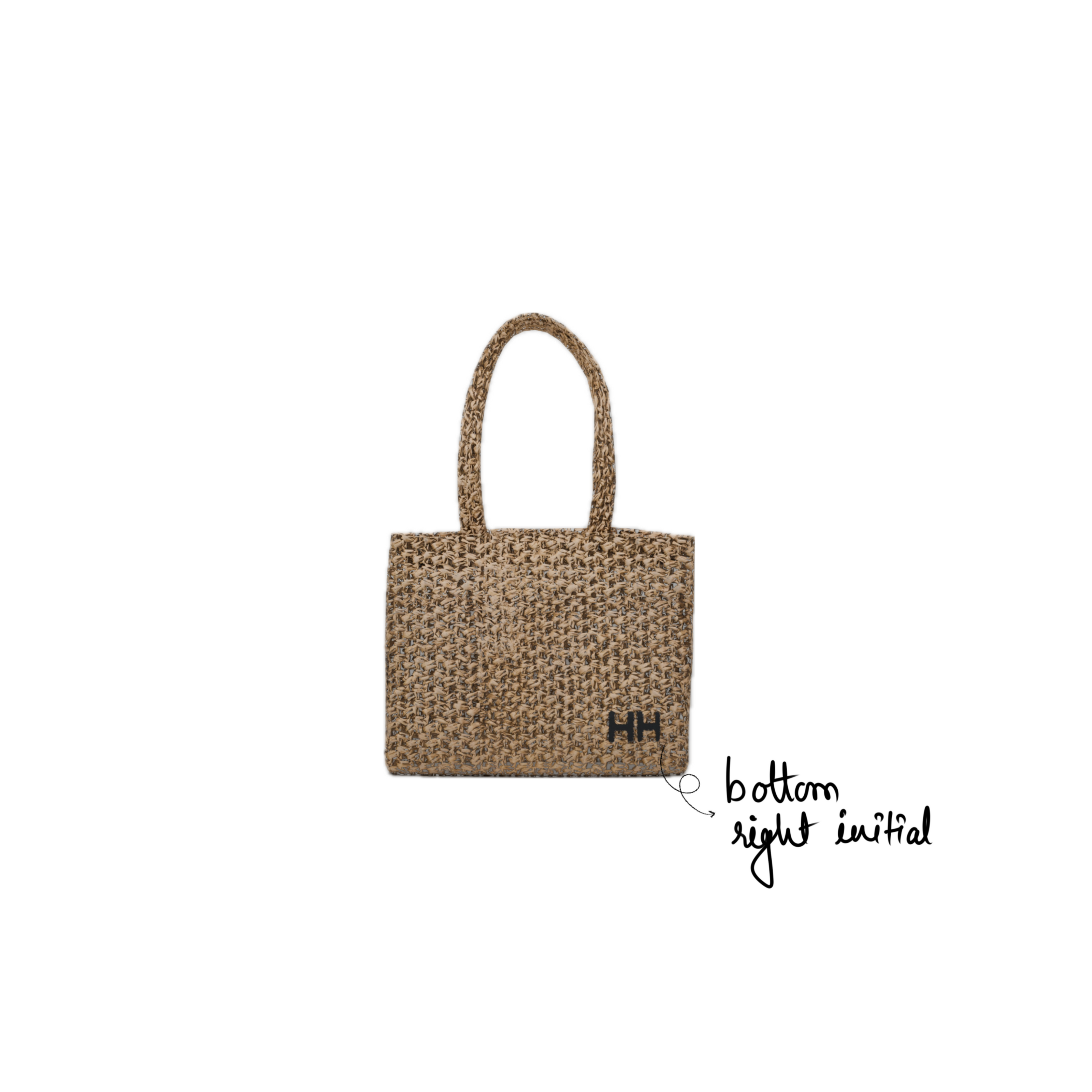 Custom Raffia Mini Tote Bag image 3