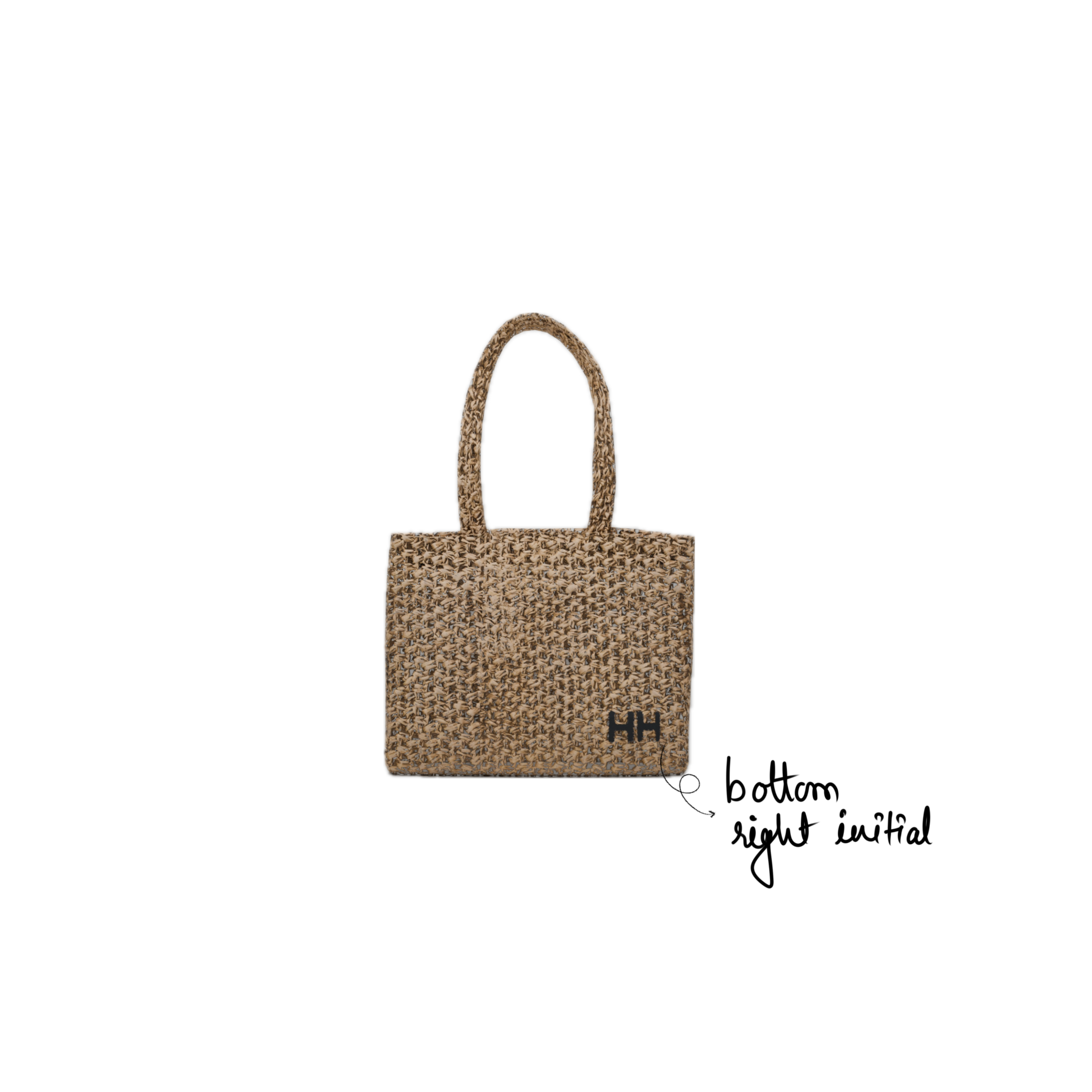 Custom Raffia Mini Tote Bag