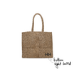Custom Raffia Large Tote Bag image 3