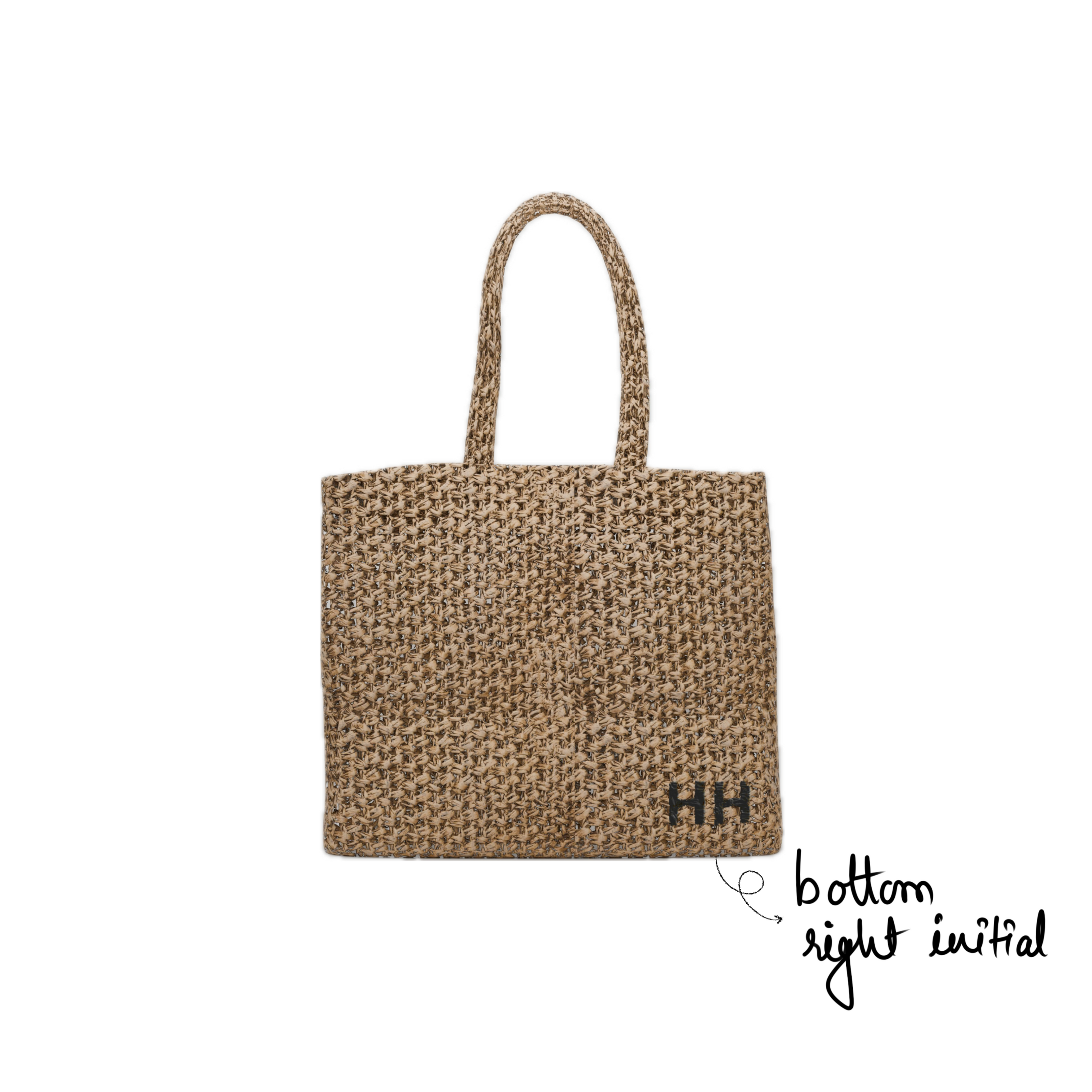 Custom Raffia Large Tote Bag image 3