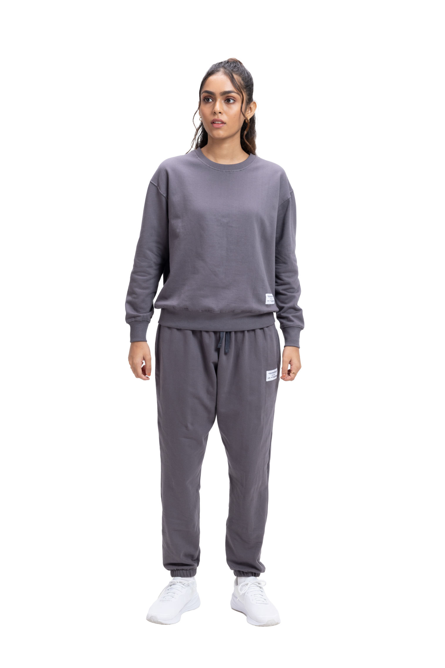 Organic Cotton Cuffed Sweatpants - STONE