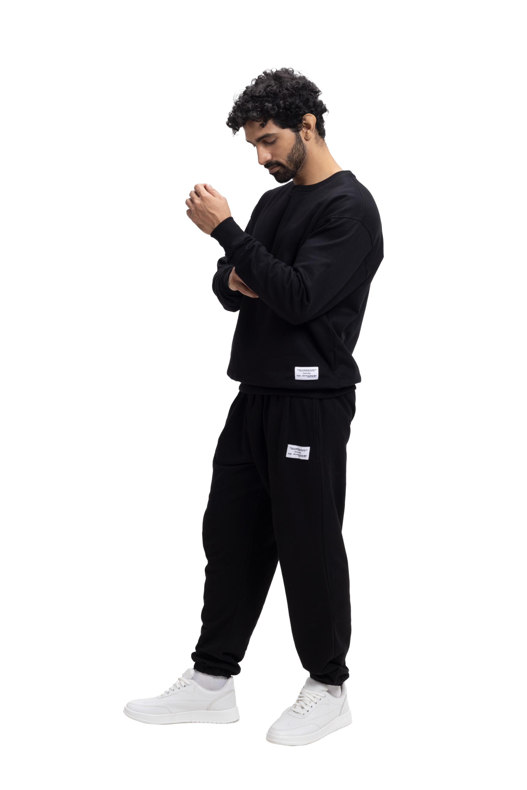 Organic Cotton Cuffed Sweatpants - COAL