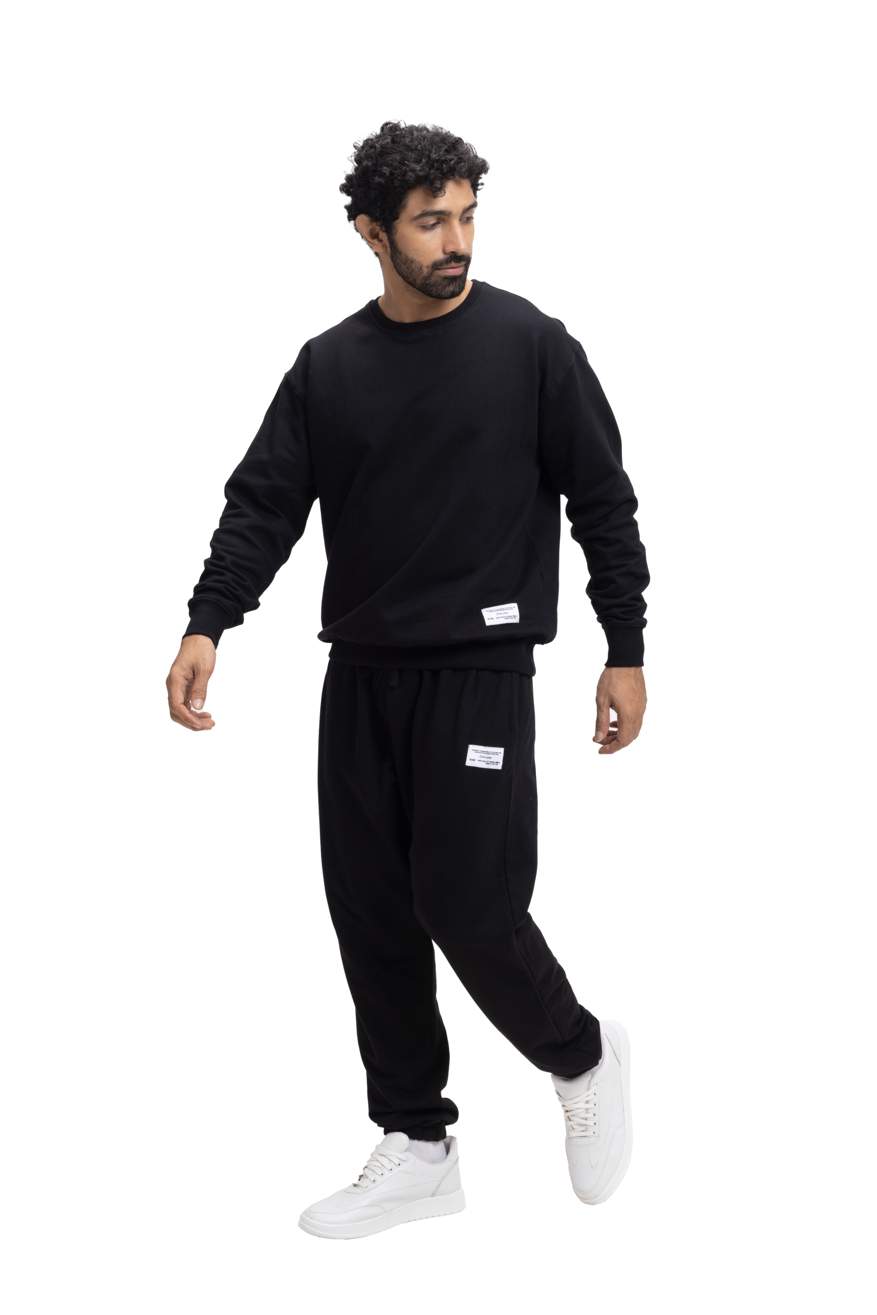 Organic Cotton Cuffed Sweatpants - COAL