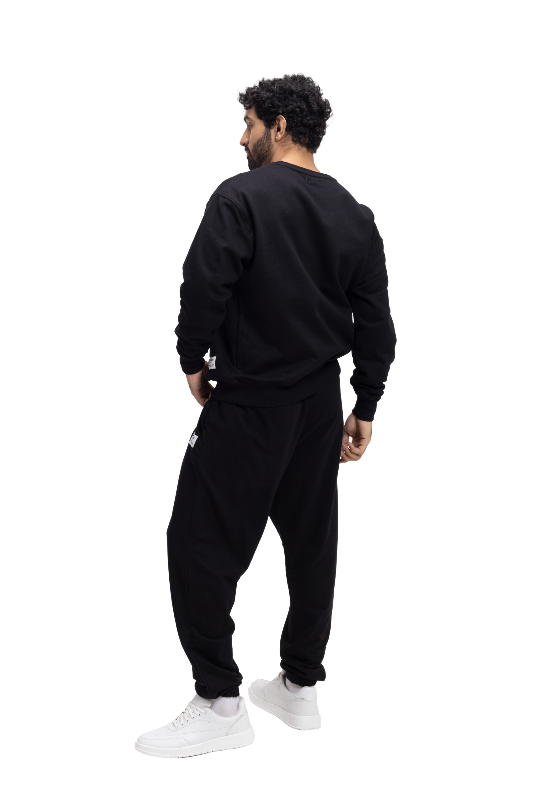 Organic Cotton Cuffed Sweatpants - COAL