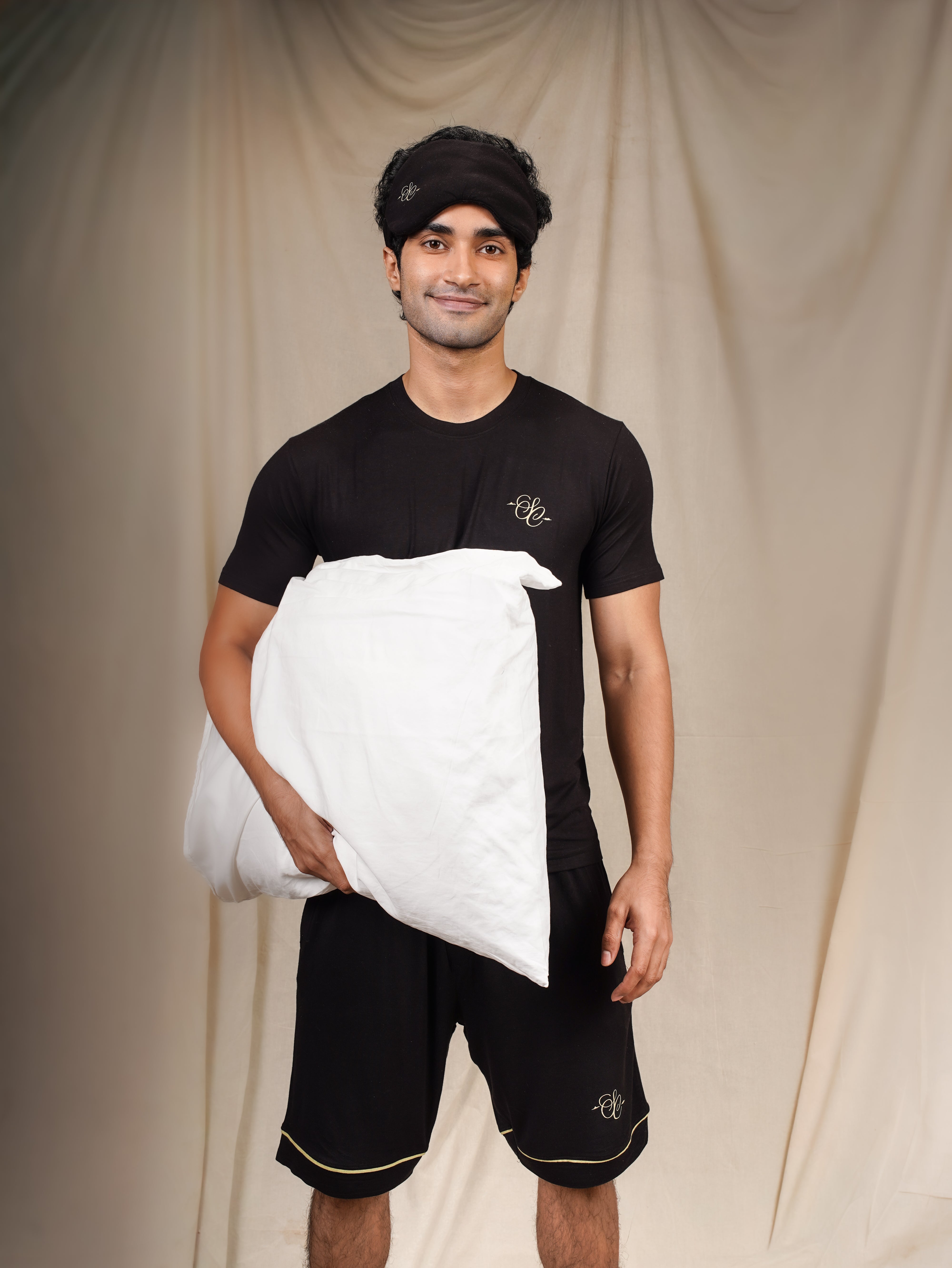 Men’s TENCEL™ Modal T Shirt & Shorts Sleepwear Set - Midnight Drift