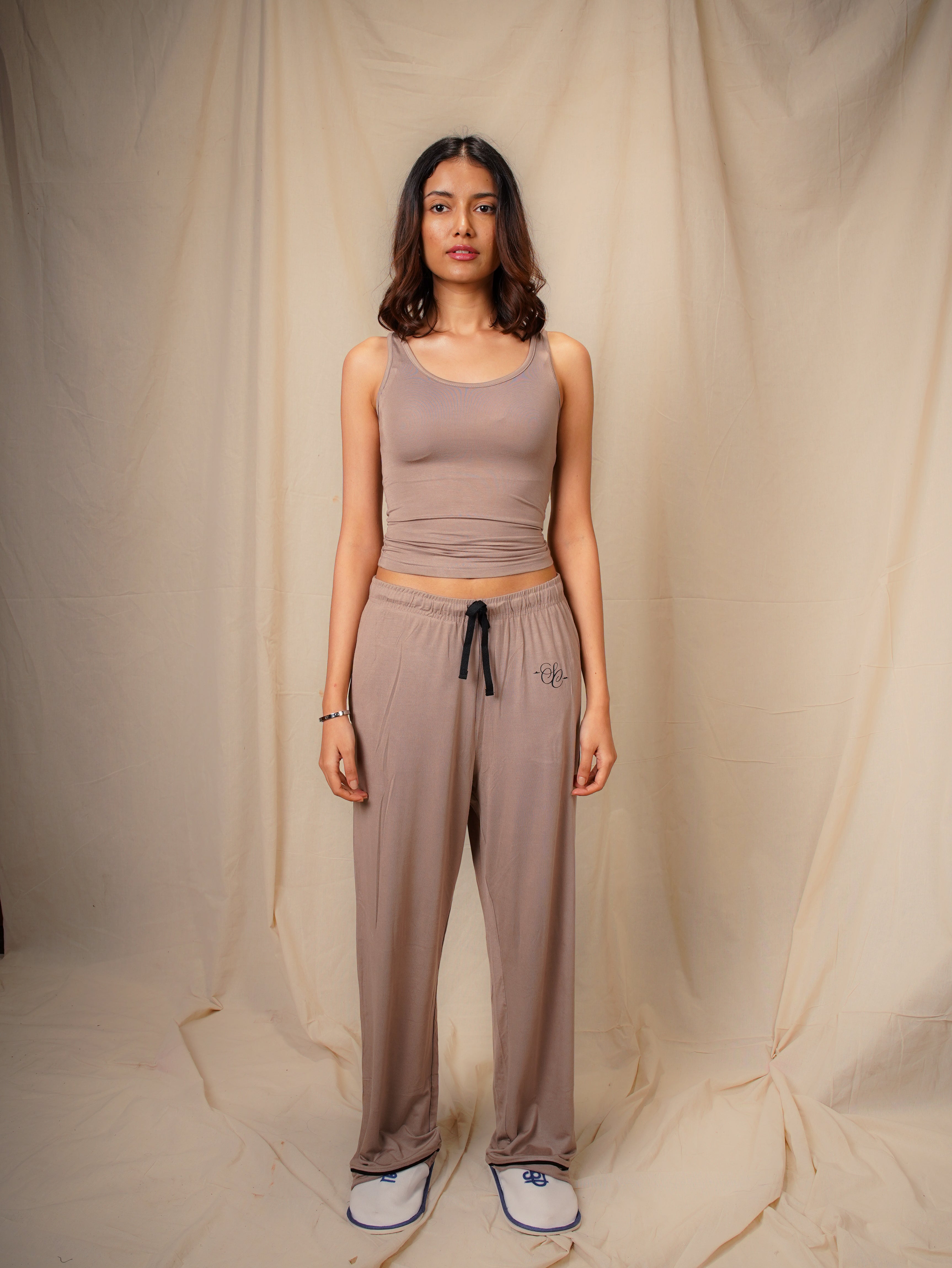 Women’s TENCEL™ Modal Tank & Pyjama Sleepwear Set - Quiet Dawn