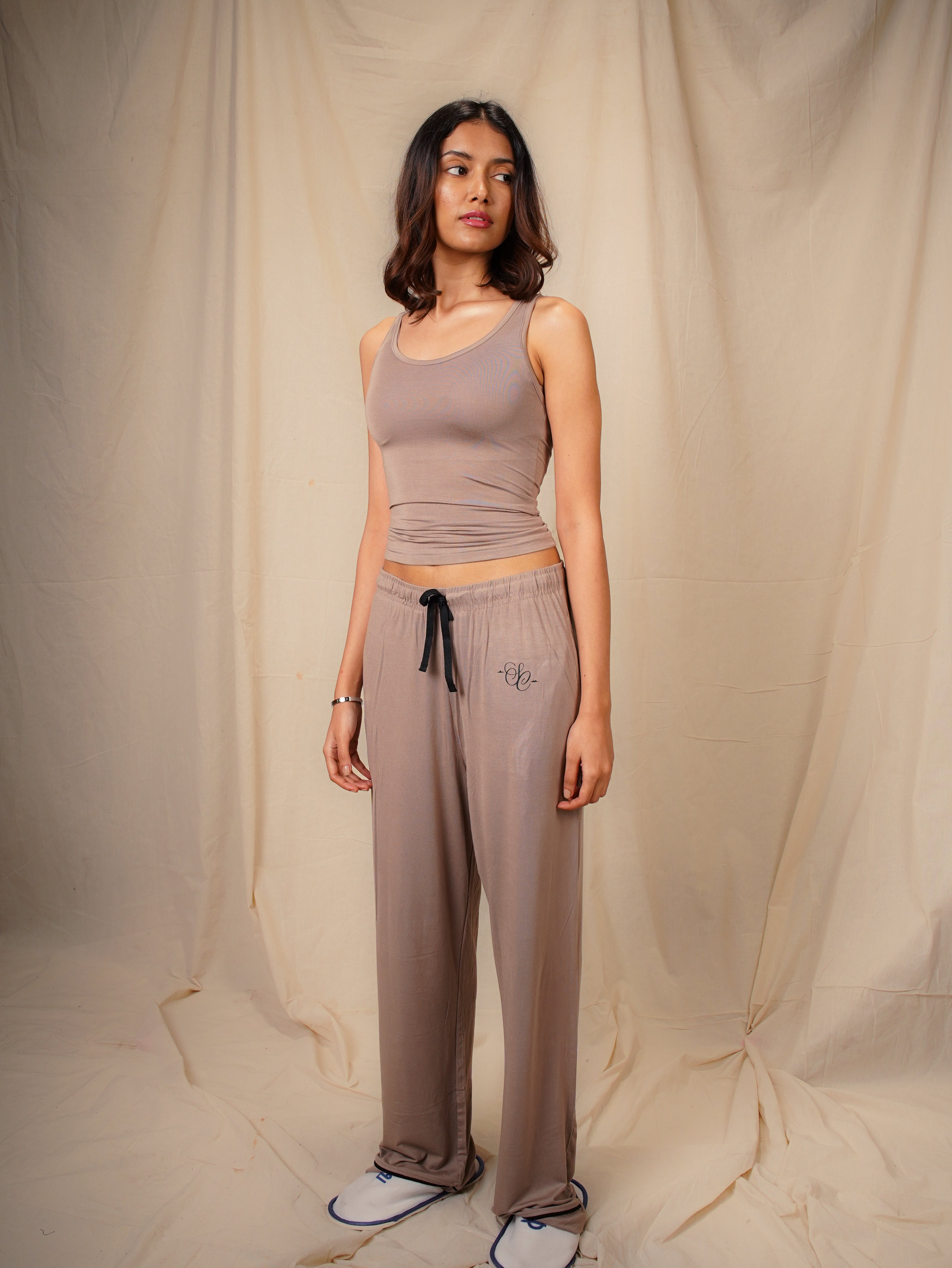 Women’s TENCEL™ Modal Tank & Pyjama Sleepwear Set - Quiet Dawn
