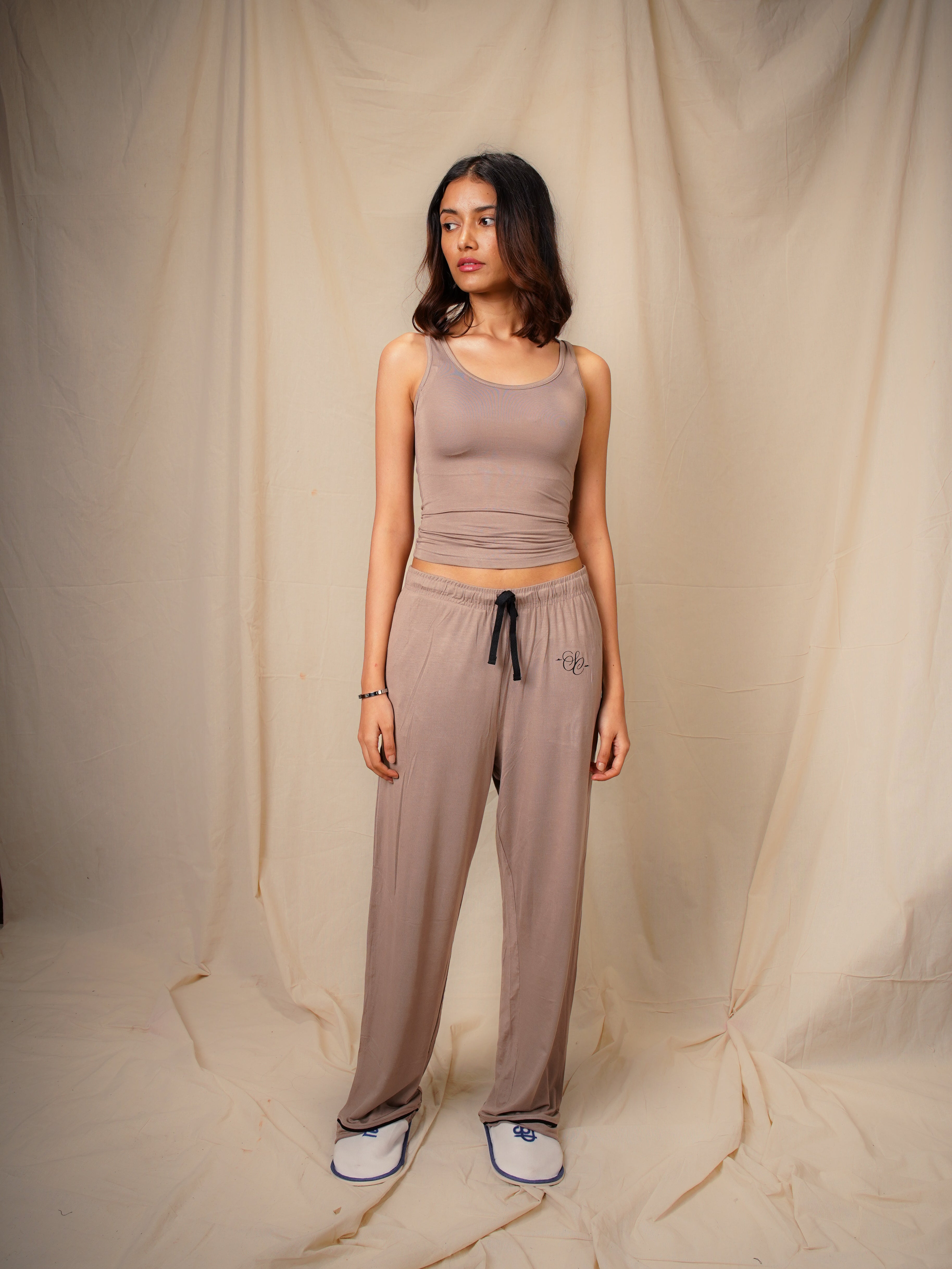 Women’s TENCEL™ Modal Tank & Pyjama Sleepwear Set - Quiet Dawn