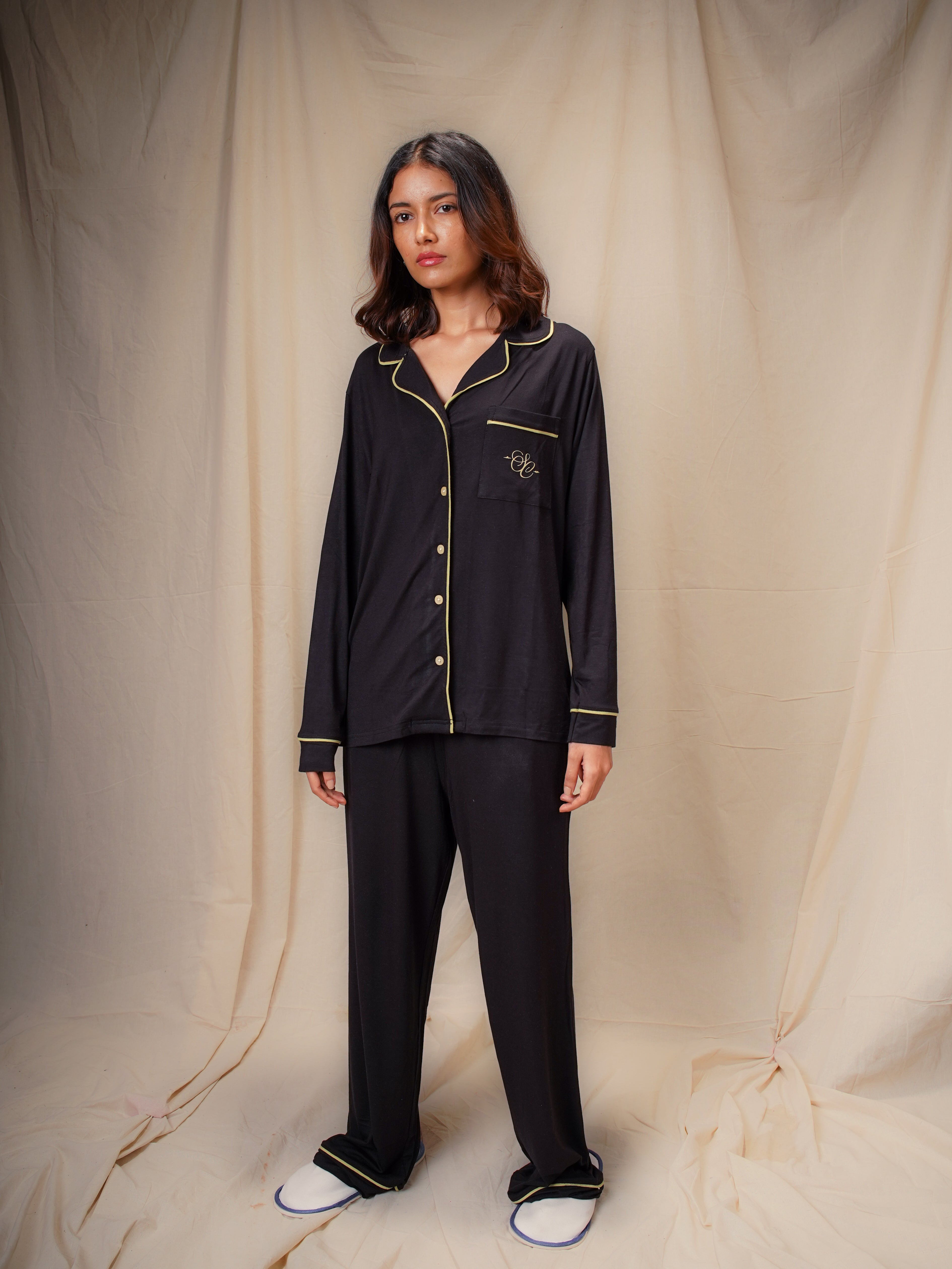 Women’s TENCEL™ Modal Long Sleeve & Pyjama Sleepwear Set - Midnight Drift