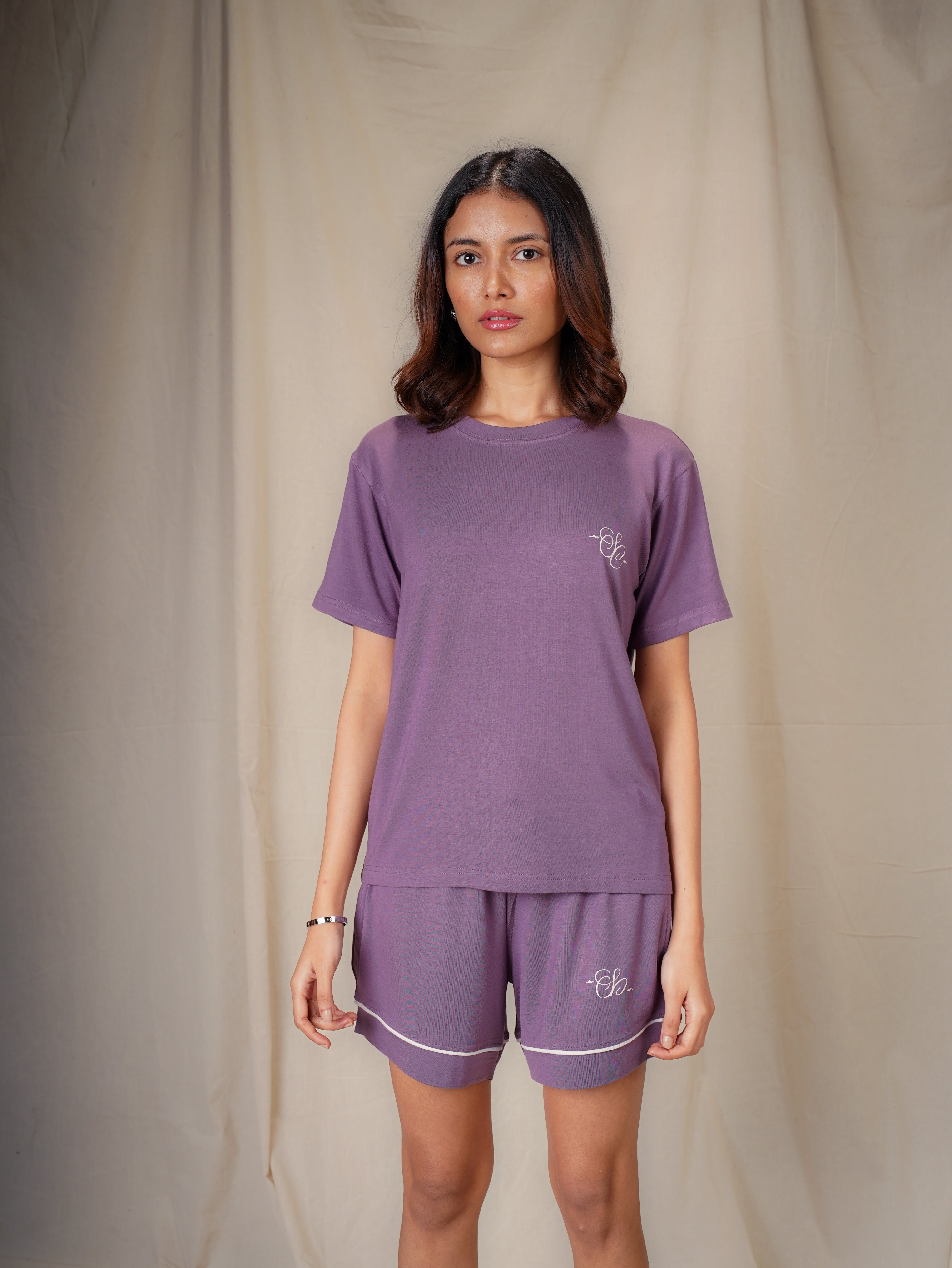 Women’s TENCEL™ Modal T Shirt & Shorts Sleepwear Set - Evening Muse