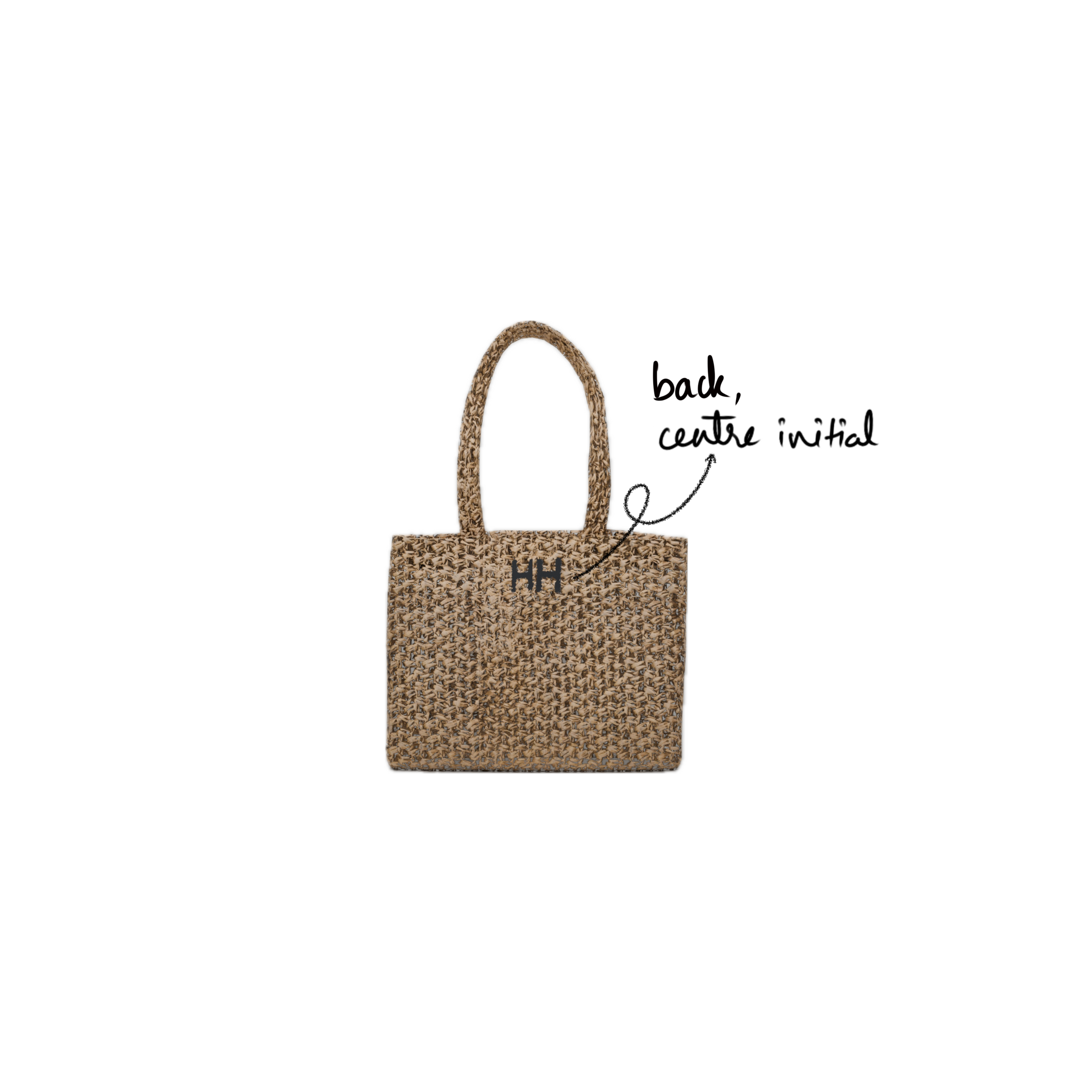 Custom Raffia Mini Tote Bag image 1