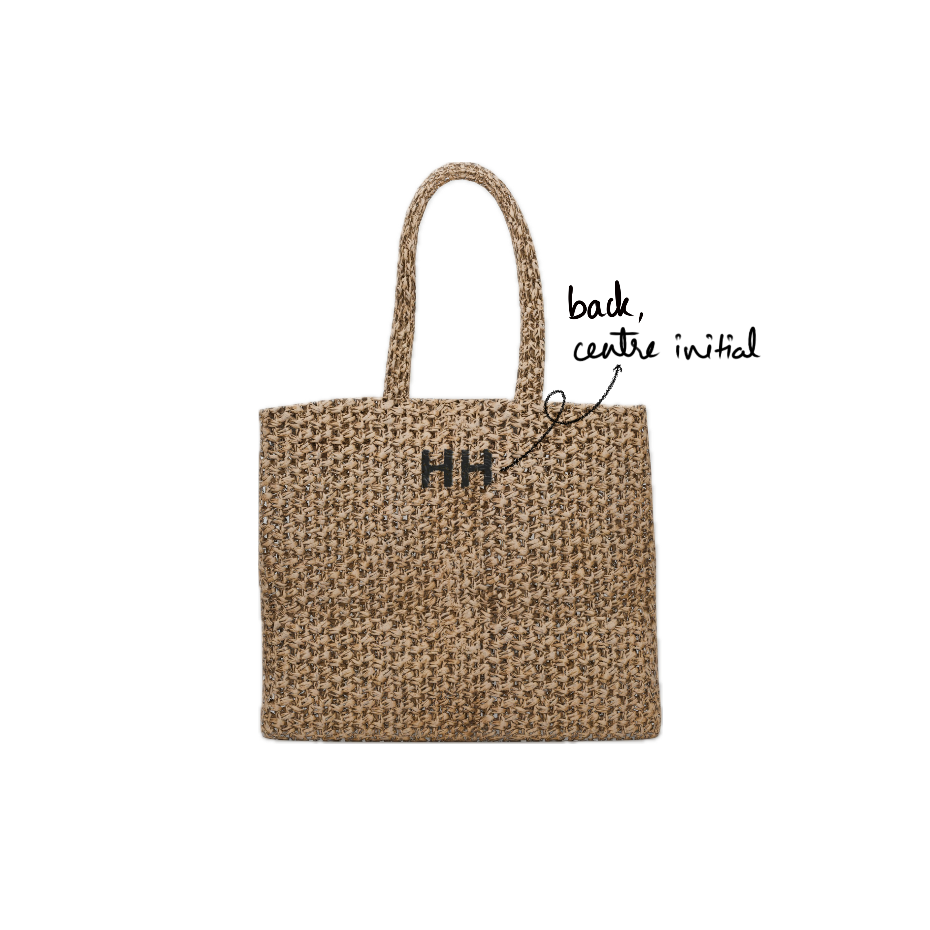 Custom Raffia Tote Bag