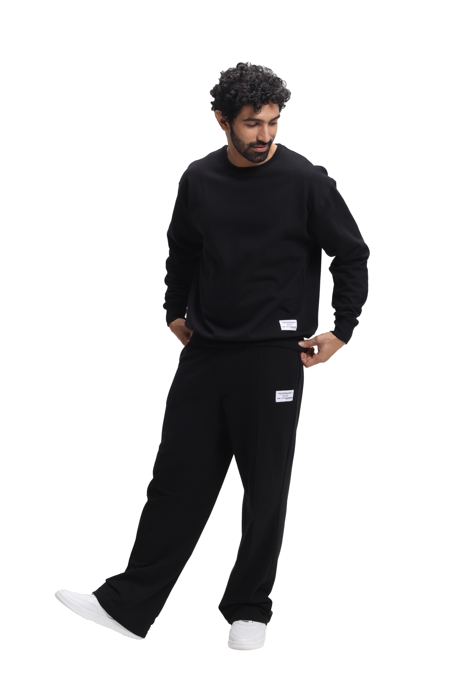 Organic Cotton Straight Sweatpants - COAL