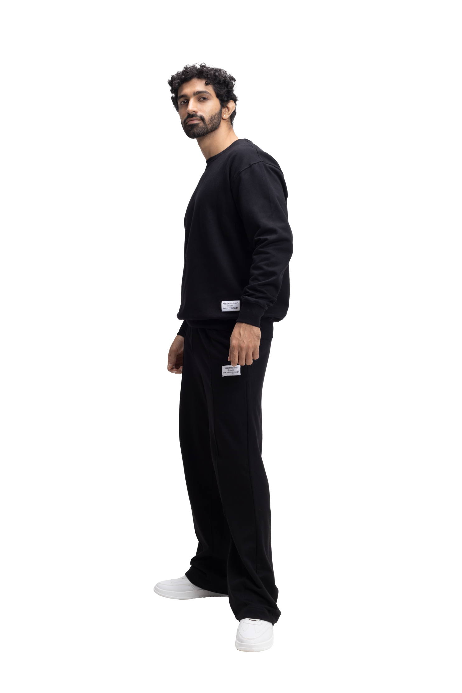 Organic Cotton Straight Sweatpants - COAL