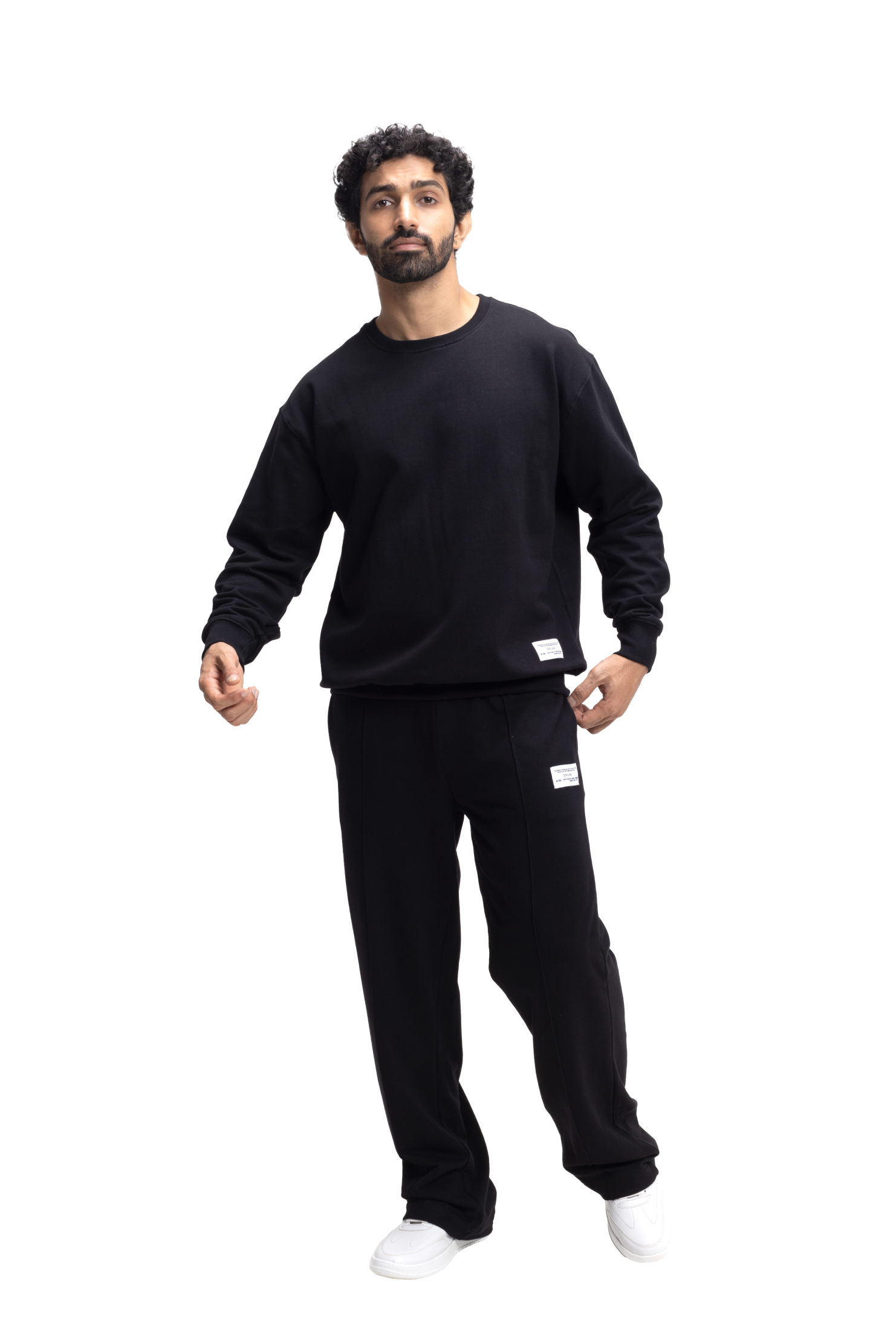 Organic Cotton Straight Sweatpants - COAL