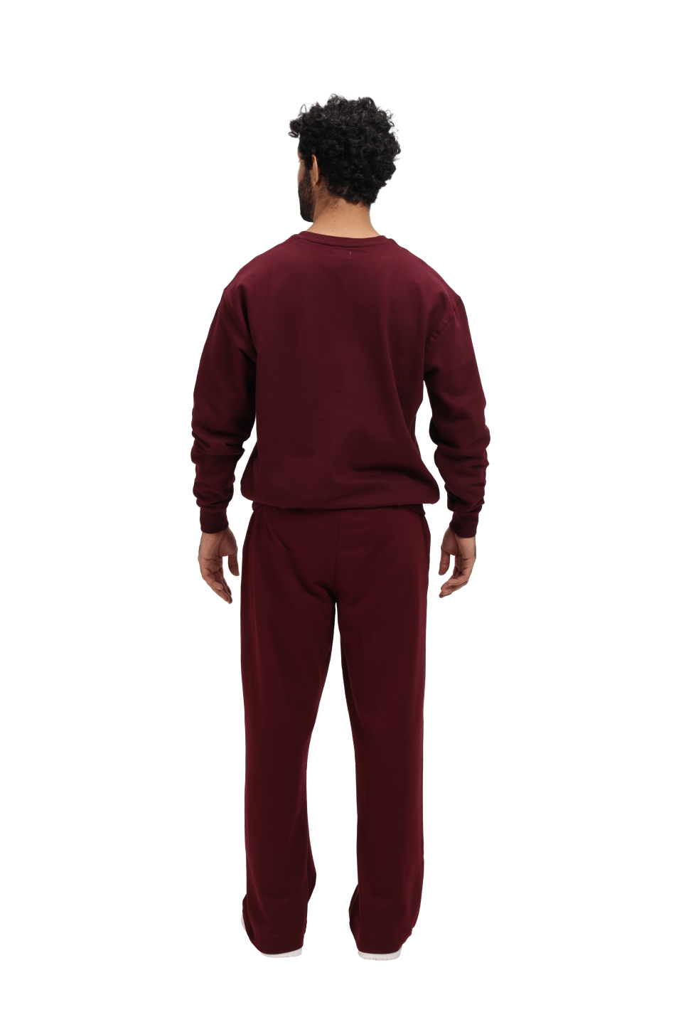 Organic Cotton Straight Sweatpants - CHERRY