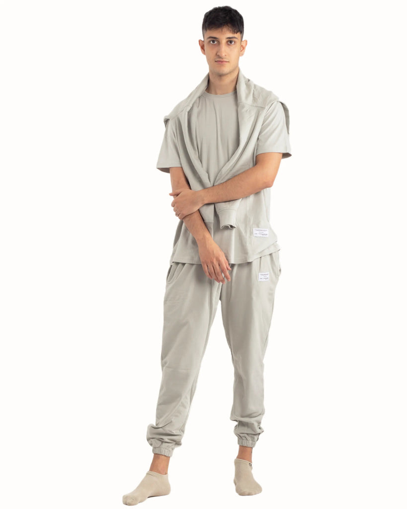 Organic Cotton Sweatsuit Unisex - ASH -